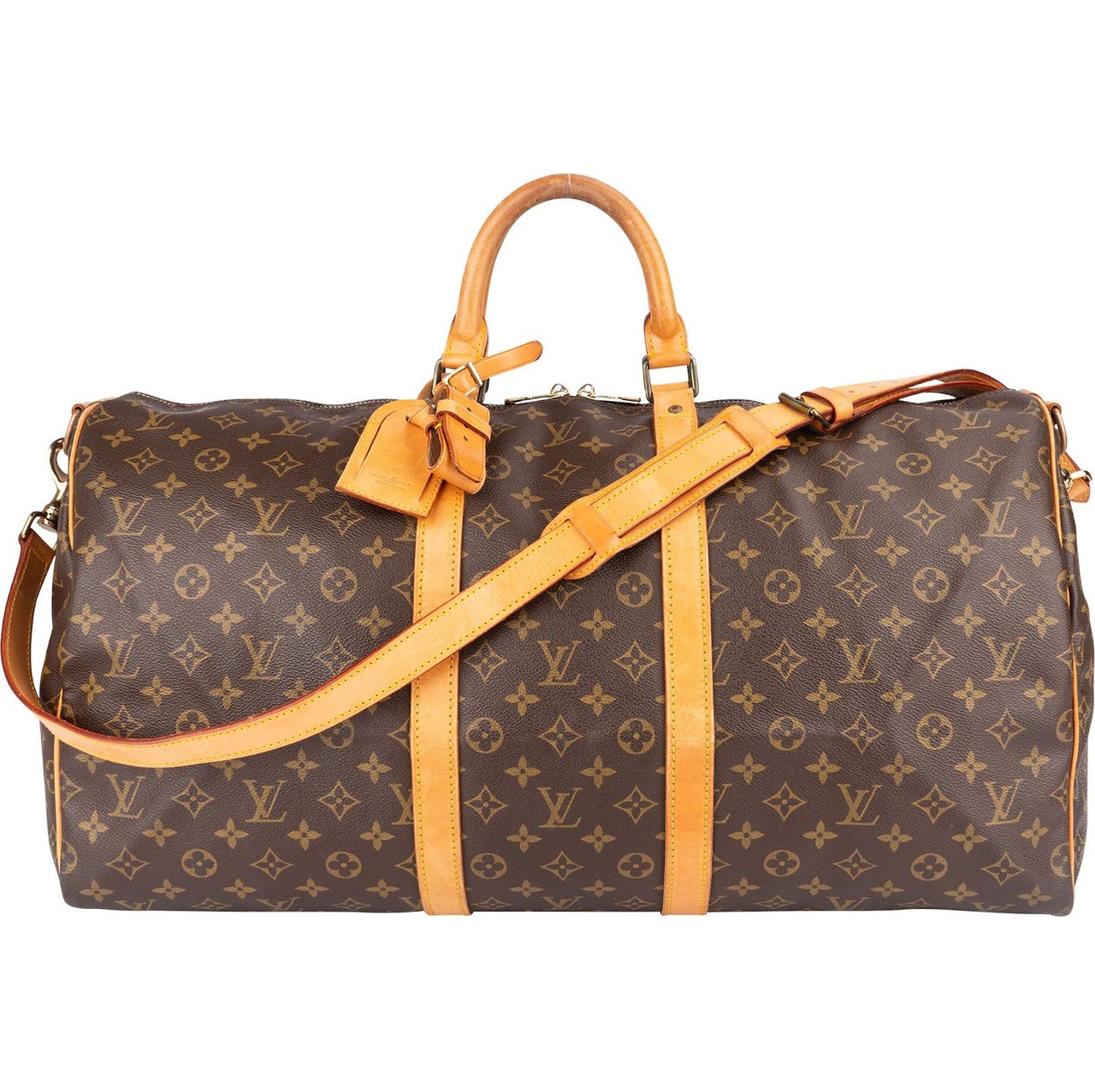 Louis Vuitton Louis Vuitton Monogram Canvas Keepall 55 Bandoulière Travel Bag Bruin