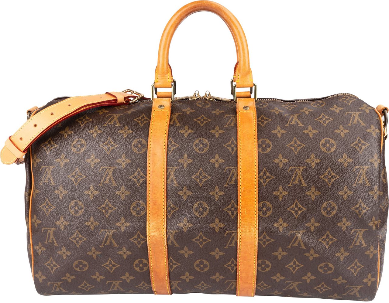 Louis Vuitton Louis Vuitton Monogram Canvas Keepall 45 Bandouliere Travel Bag Bruin