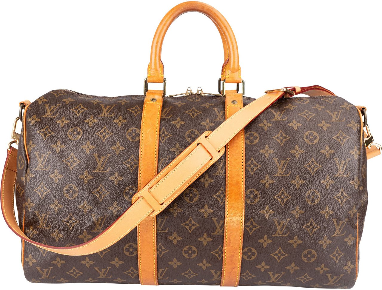 Louis Vuitton Louis Vuitton Monogram Canvas Keepall 45 Bandouliere Travel Bag Bruin