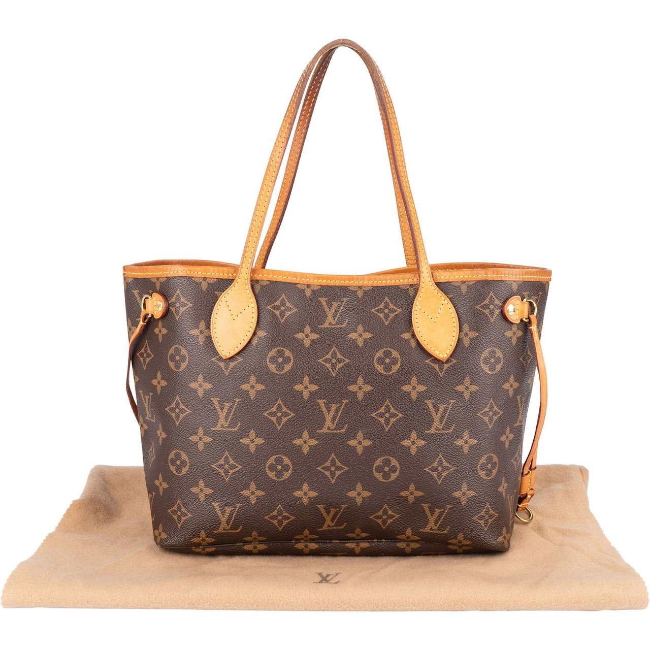 Louis Vuitton Louis Vuitton Monogram Canvas Neverfull PM Shoulder Bag Bruin