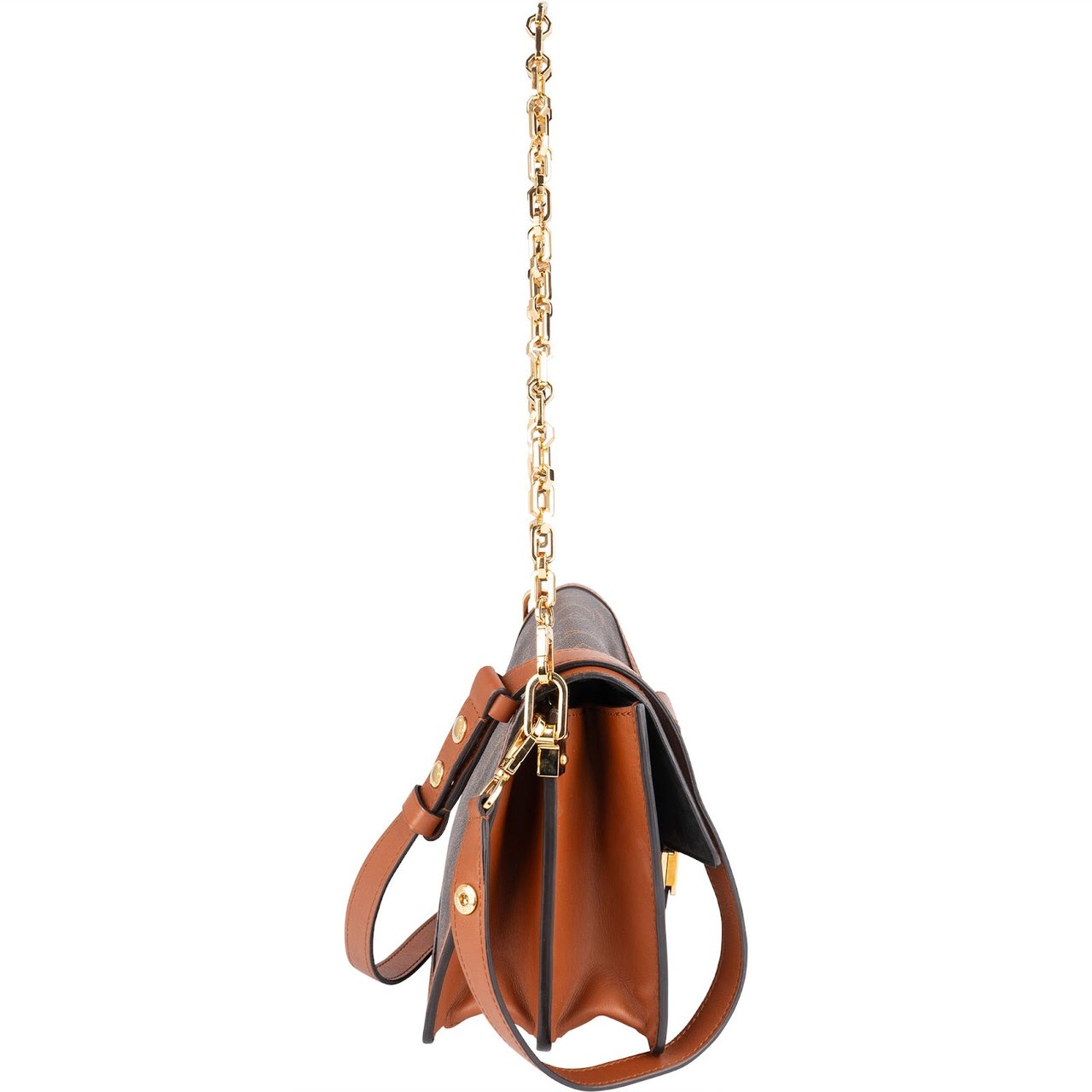 Louis Vuitton Monogram Reverse Canvas Dauphine MM Crossbody Bag Bruin