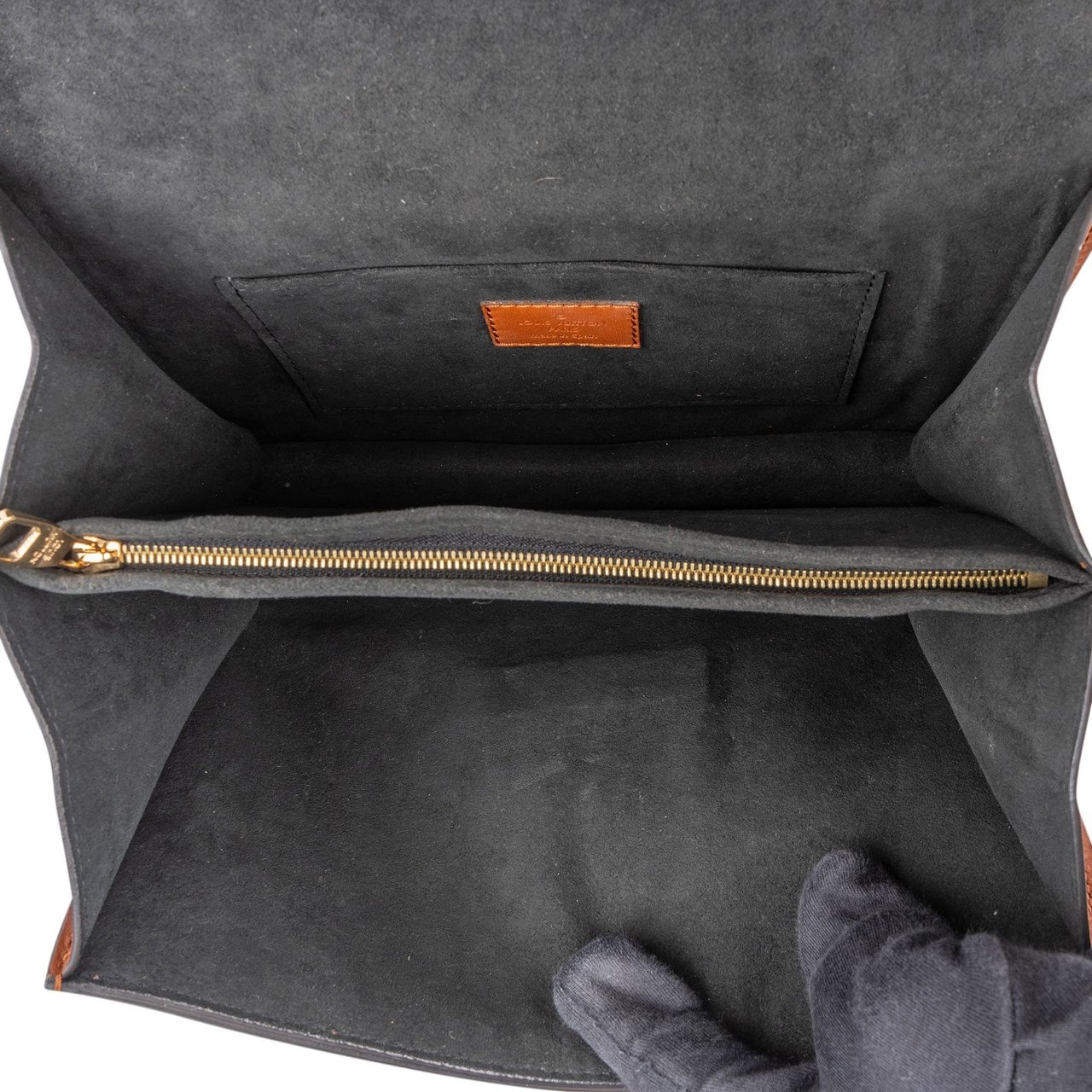 Louis Vuitton Monogram Reverse Canvas Dauphine MM Crossbody Bag Bruin