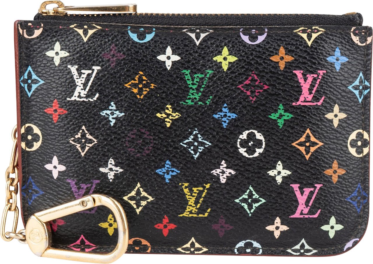Louis Vuitton Louis Vuitton Canvas Monogram Multicolor Key Pouch Zwart