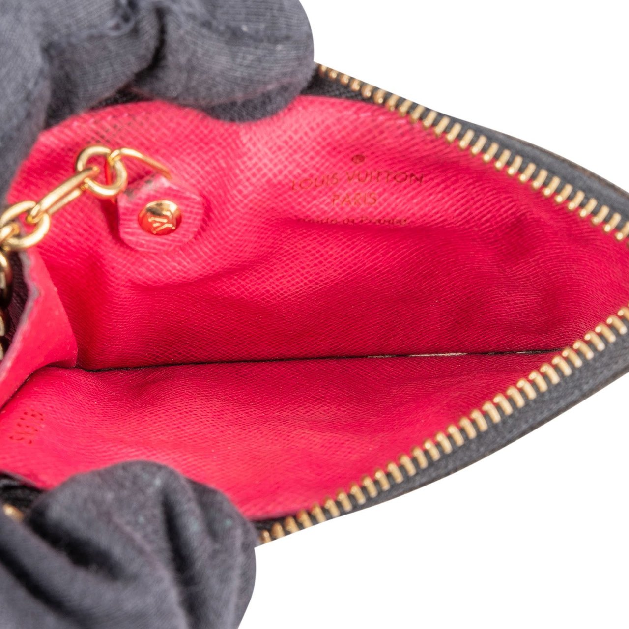 Louis Vuitton Louis Vuitton Canvas Monogram Multicolor Key Pouch Zwart