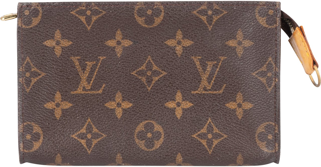 Louis Vuitton Louis Monogram Canvas Bucket Bag Pochette Accessoire Bruin
