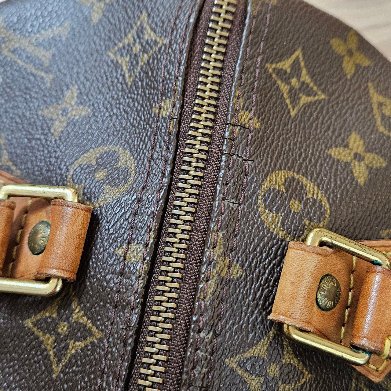 Louis Vuitton Louis Vuitton Monogram Canvas Speedy 30 Handbag Bruin