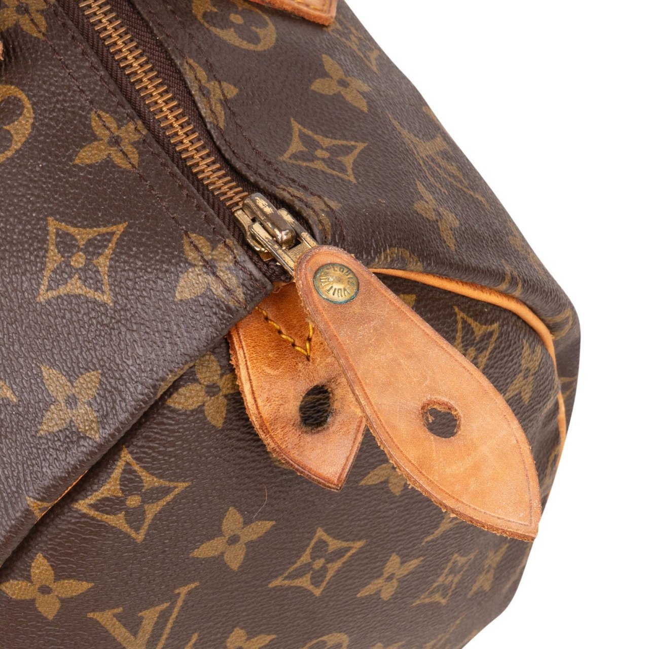 Louis Vuitton Louis Vuitton Monogram Canvas Speedy 30 Handbag Bruin