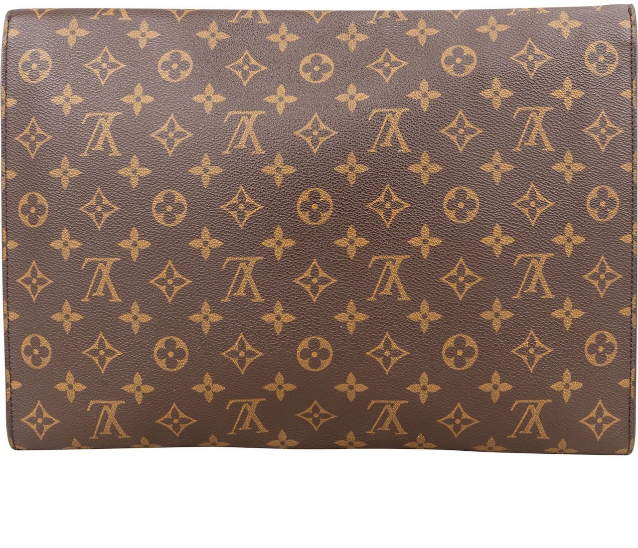 Louis Vuitton Louis Vuitton Monogram Canvas Porte Documents Laptop Clutch Bruin