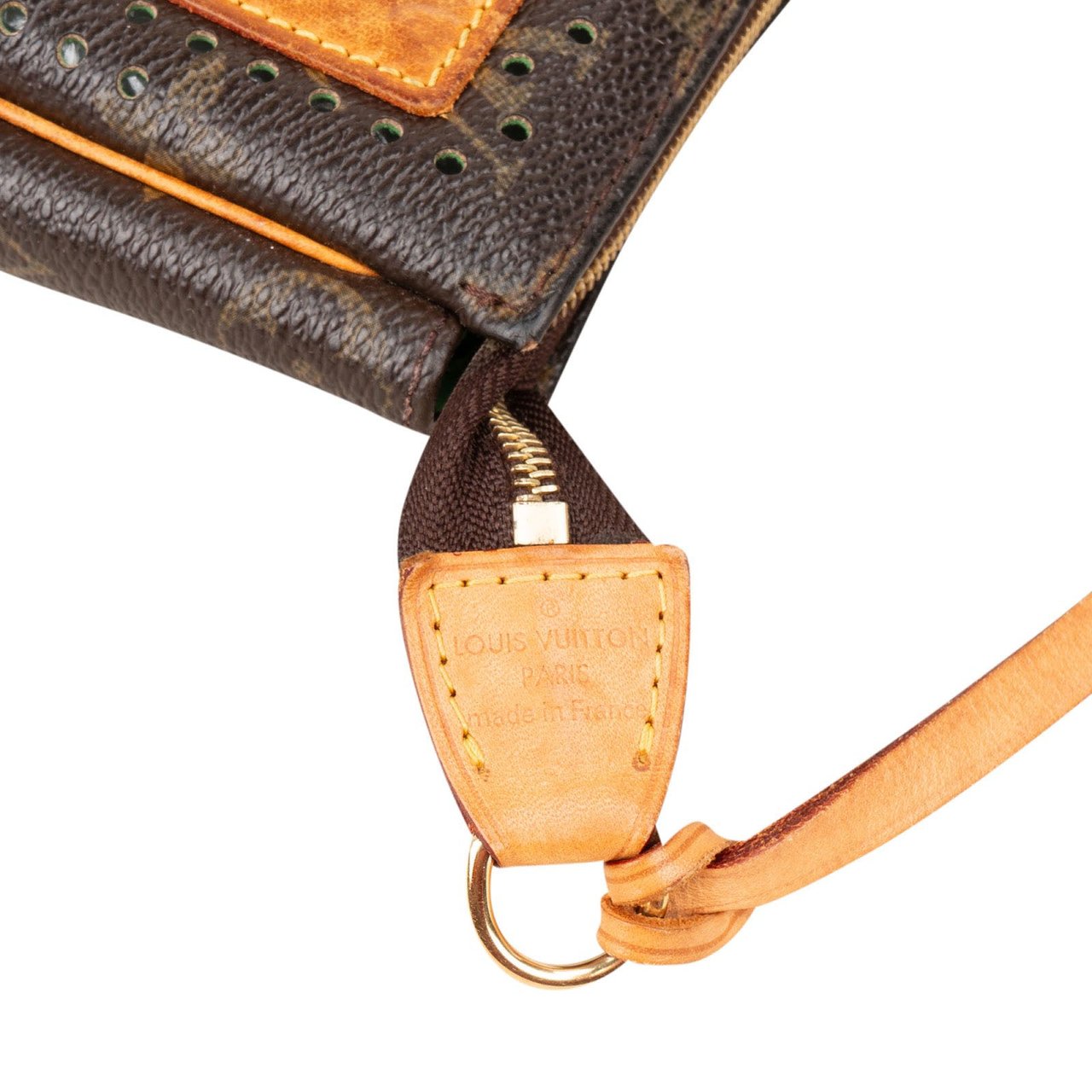 Louis Vuitton Louis Vuitton Canvas Monogram Limited Perforated Pochette Accessoires Handbag Bruin