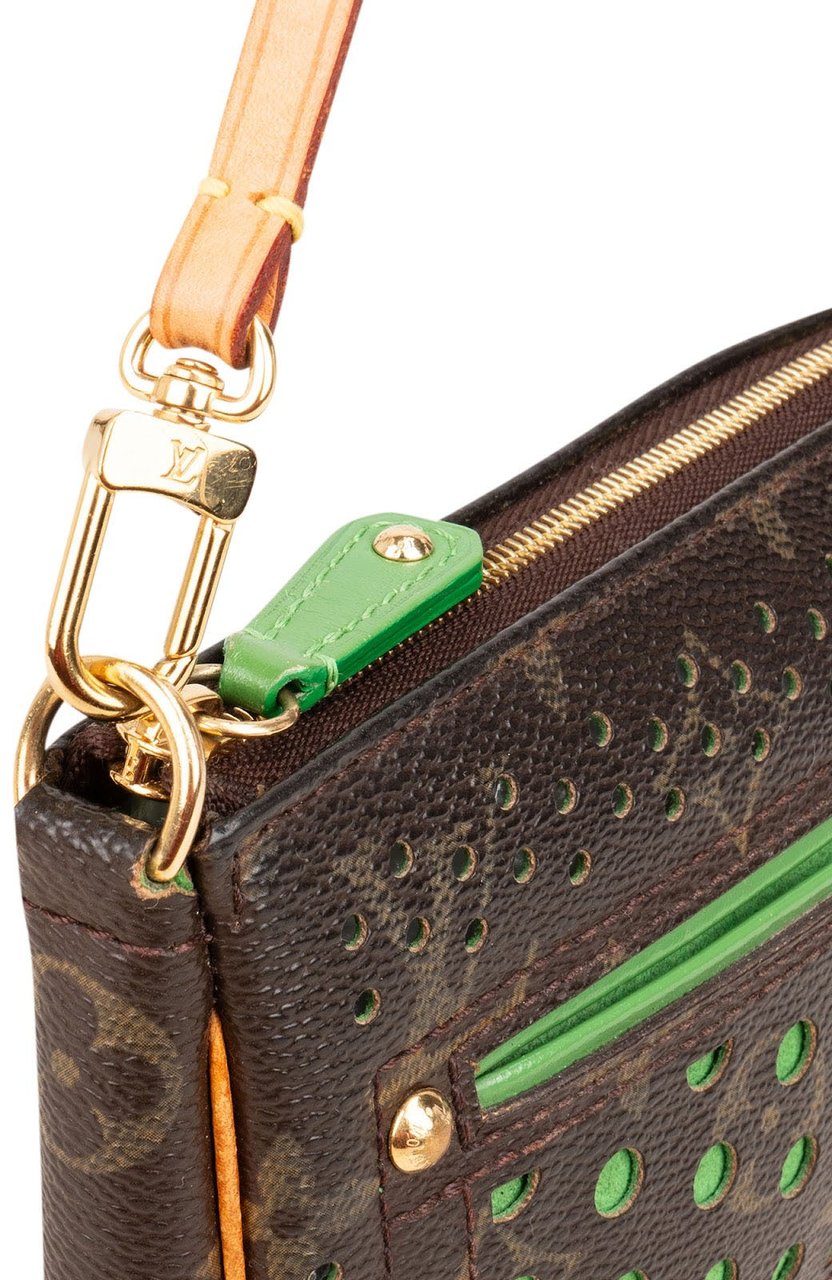 Louis Vuitton Louis Vuitton Canvas Monogram Limited Perforated Pochette Accessoires Handbag Bruin