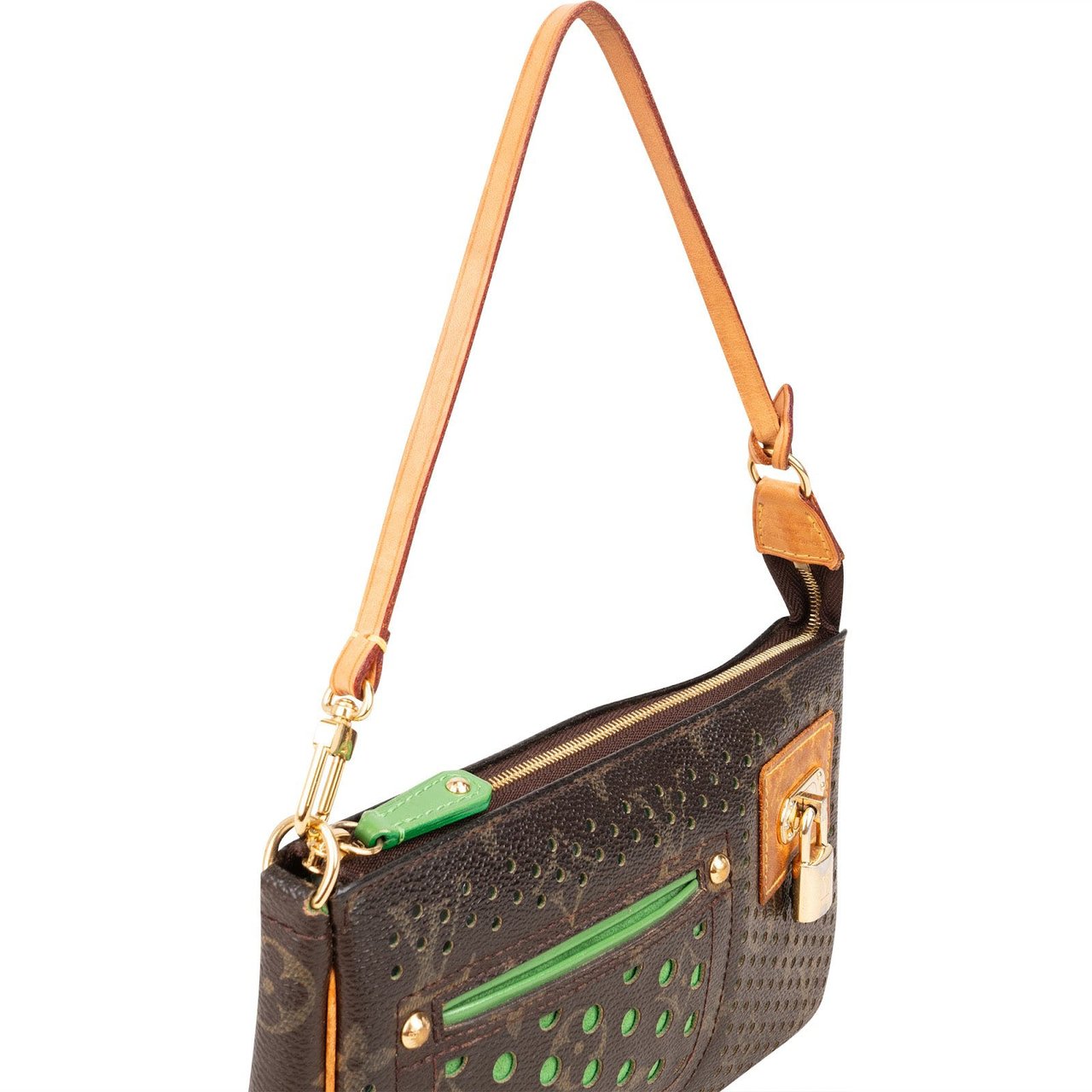 Louis Vuitton Louis Vuitton Canvas Monogram Limited Perforated Pochette Accessoires Handbag Bruin