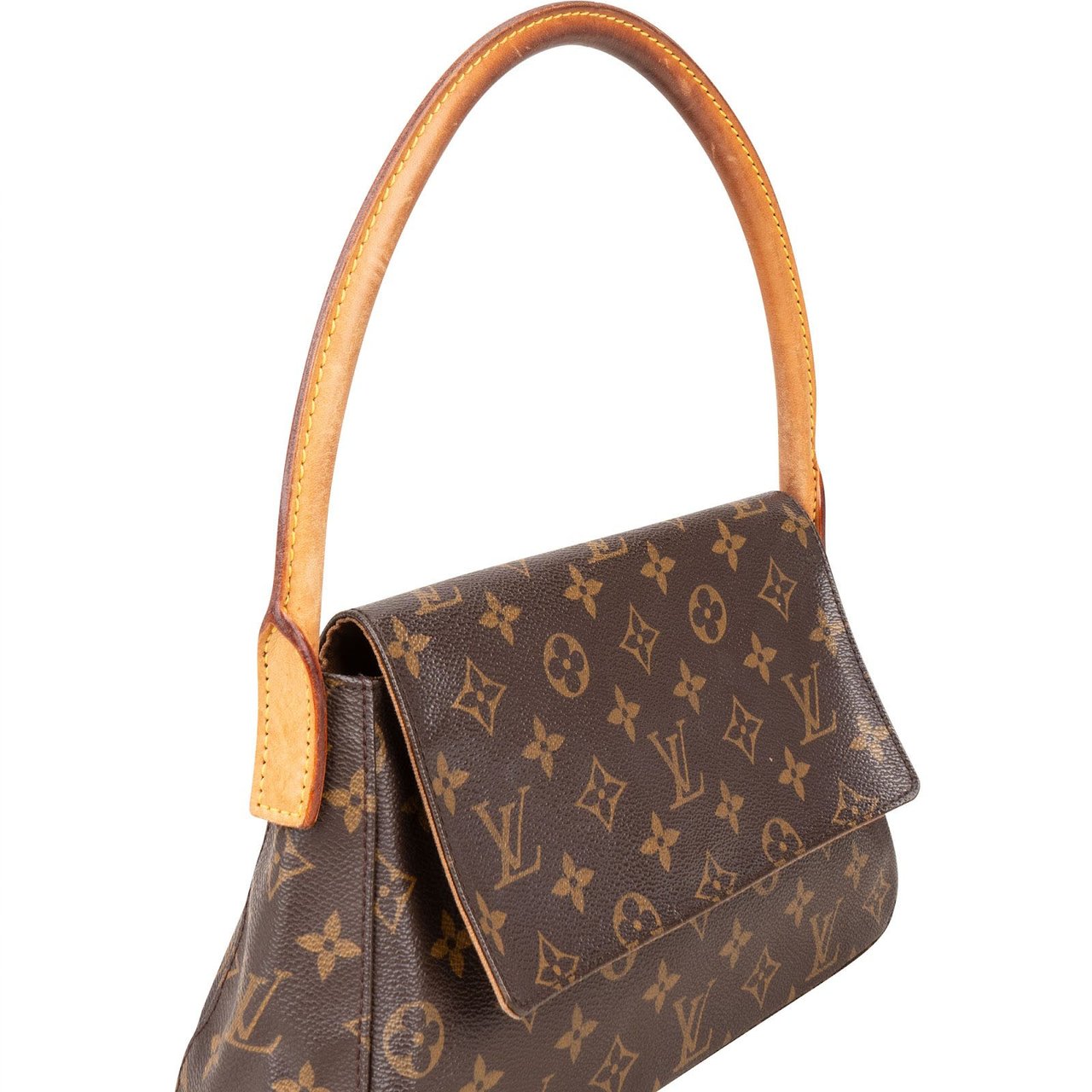 Louis Vuitton Louis Vuitton Canvas Monogram PM Looping Shoulder Bag Bruin