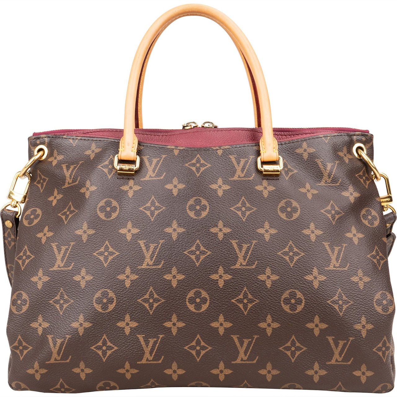 Louis Vuitton Monogram Canvas Pallas MM Handbag Bruin