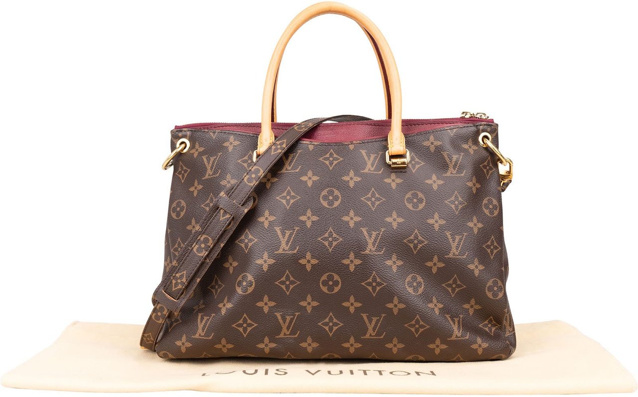 Louis Vuitton Louis Vuitton Monogram Canvas Pallas MM Handbag Bruin
