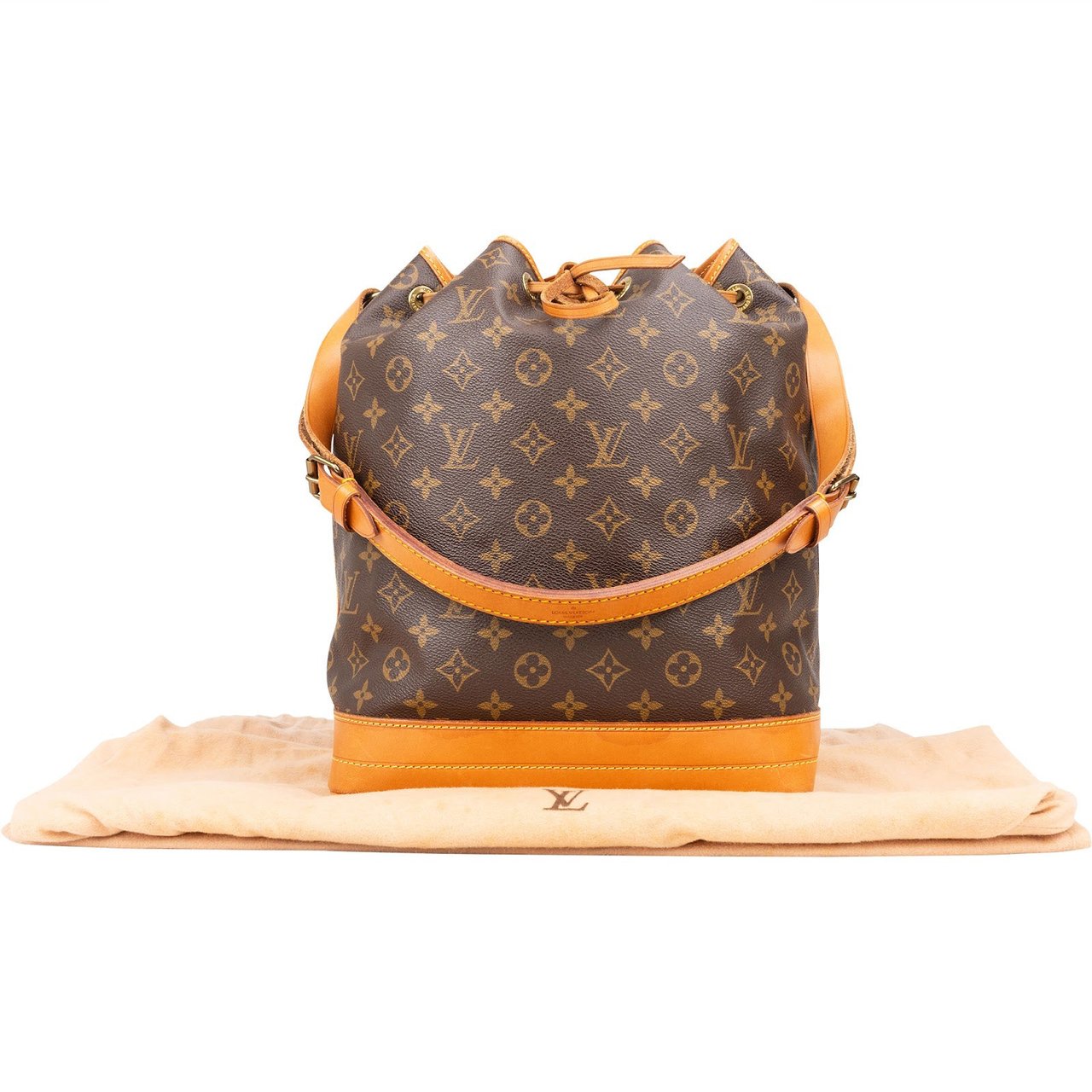 Louis Vuitton Monogram Canvas Sac Noé Grande Shoulder Bag Bruin