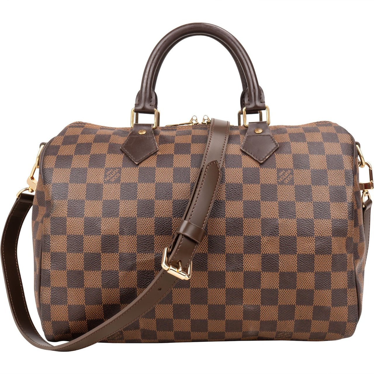 Louis Vuitton Louis Vuitton Monogram Damier Ebene Speedy 30 Bandoulière Handbag Bruin