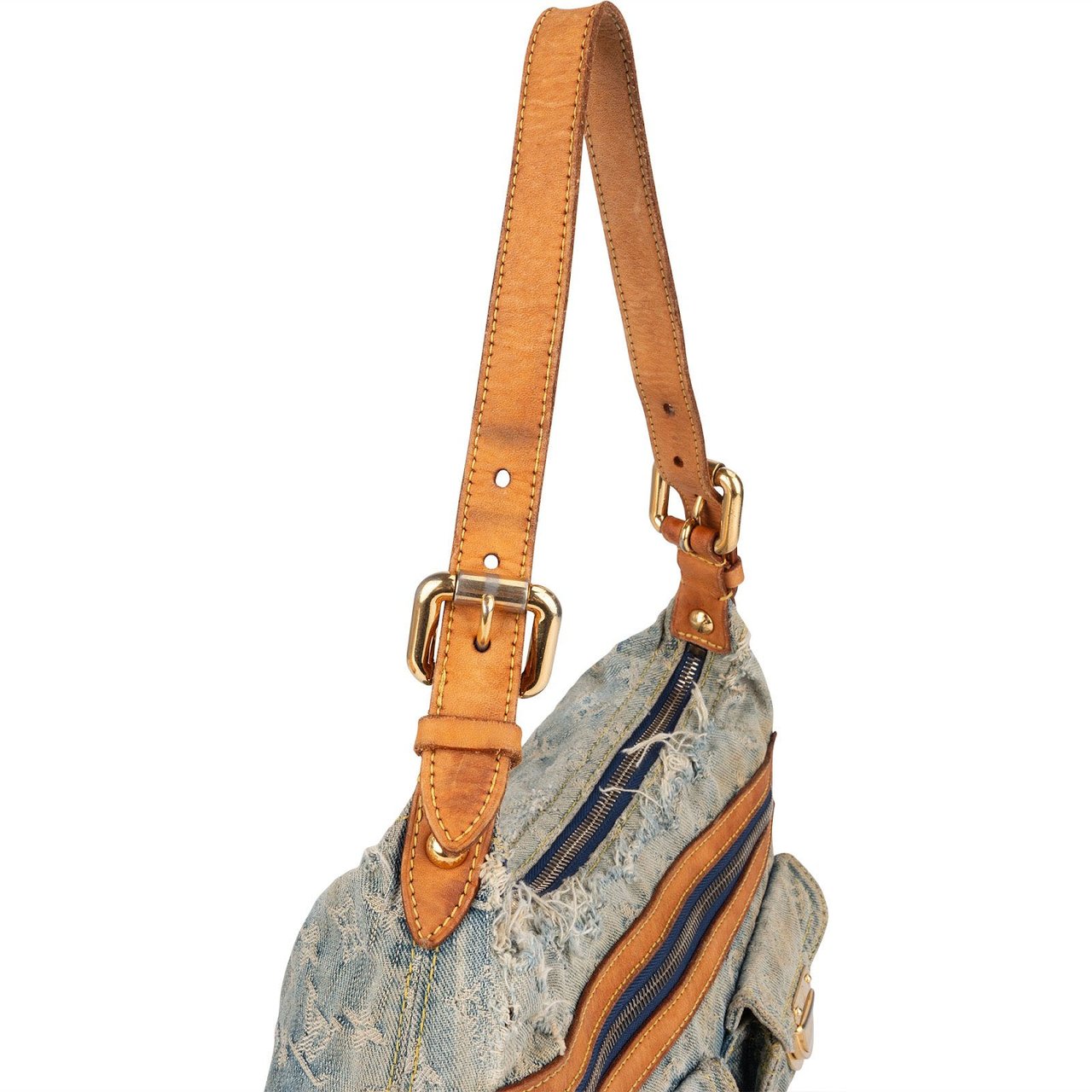 Louis Vuitton Louis Vuitton Monogram Denim Baggy PM Shoulder Bag Blauw