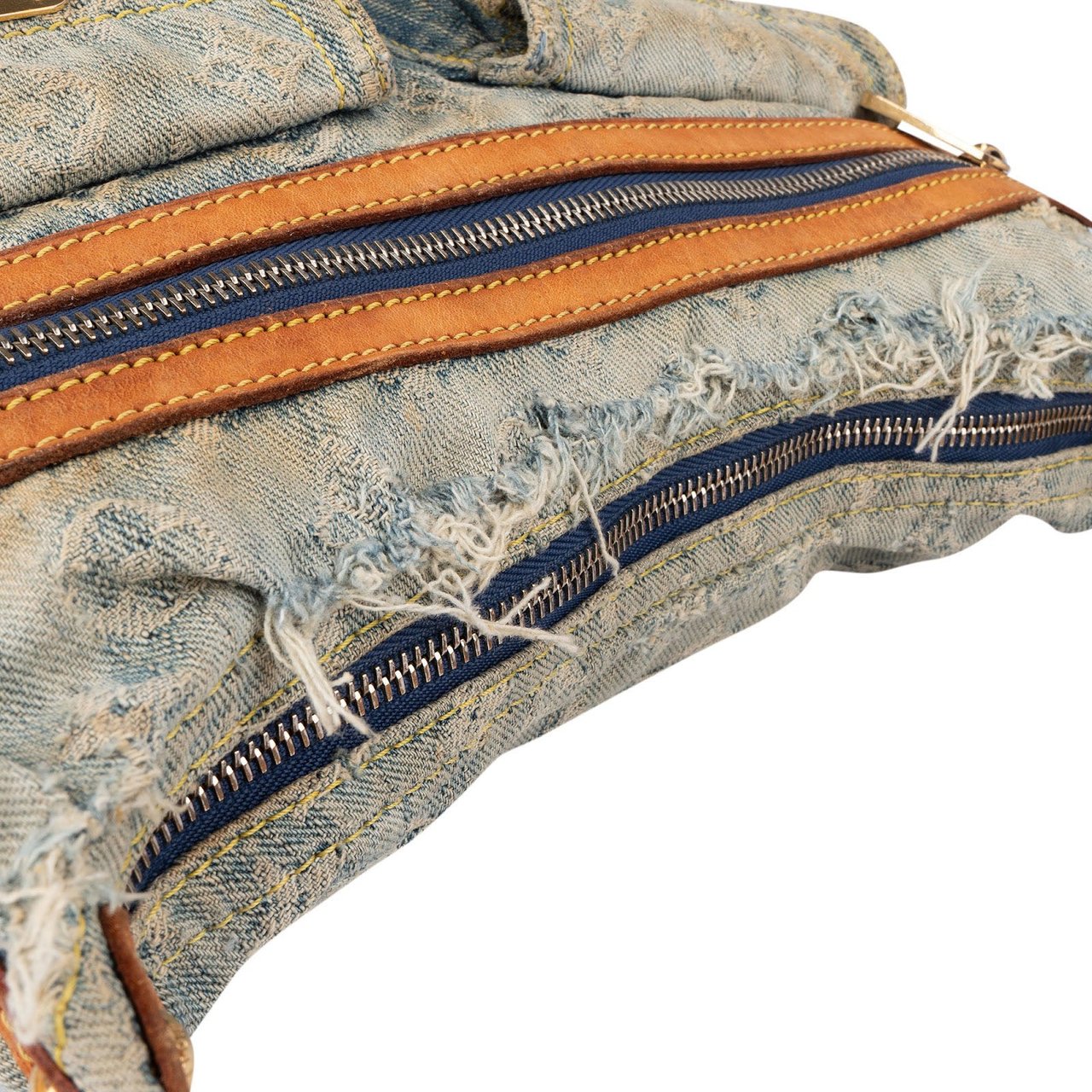 Louis Vuitton Louis Vuitton Monogram Denim Baggy PM Shoulder Bag Blauw