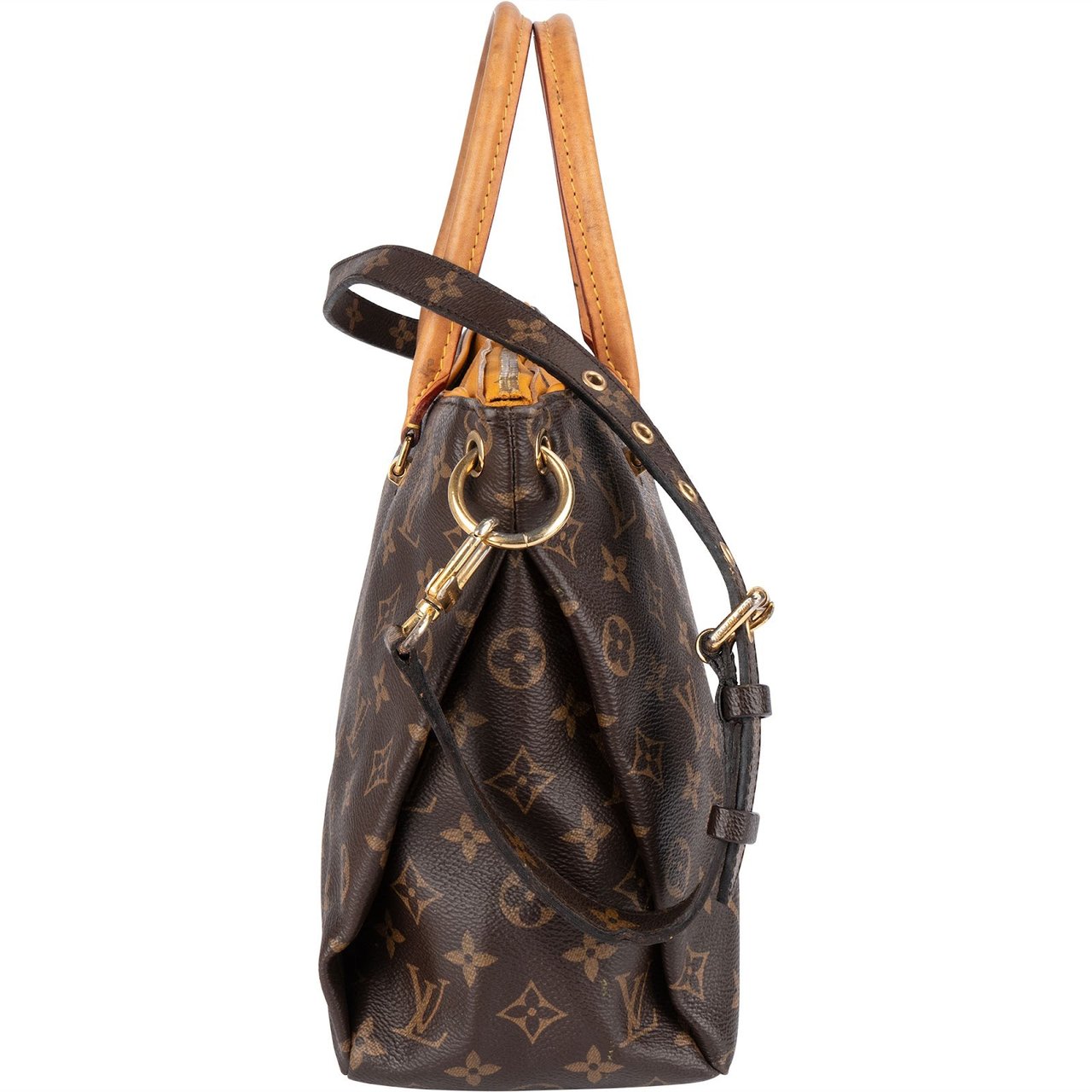 Louis Vuitton Monogram Canvas Pallas MM Handbag Bruin