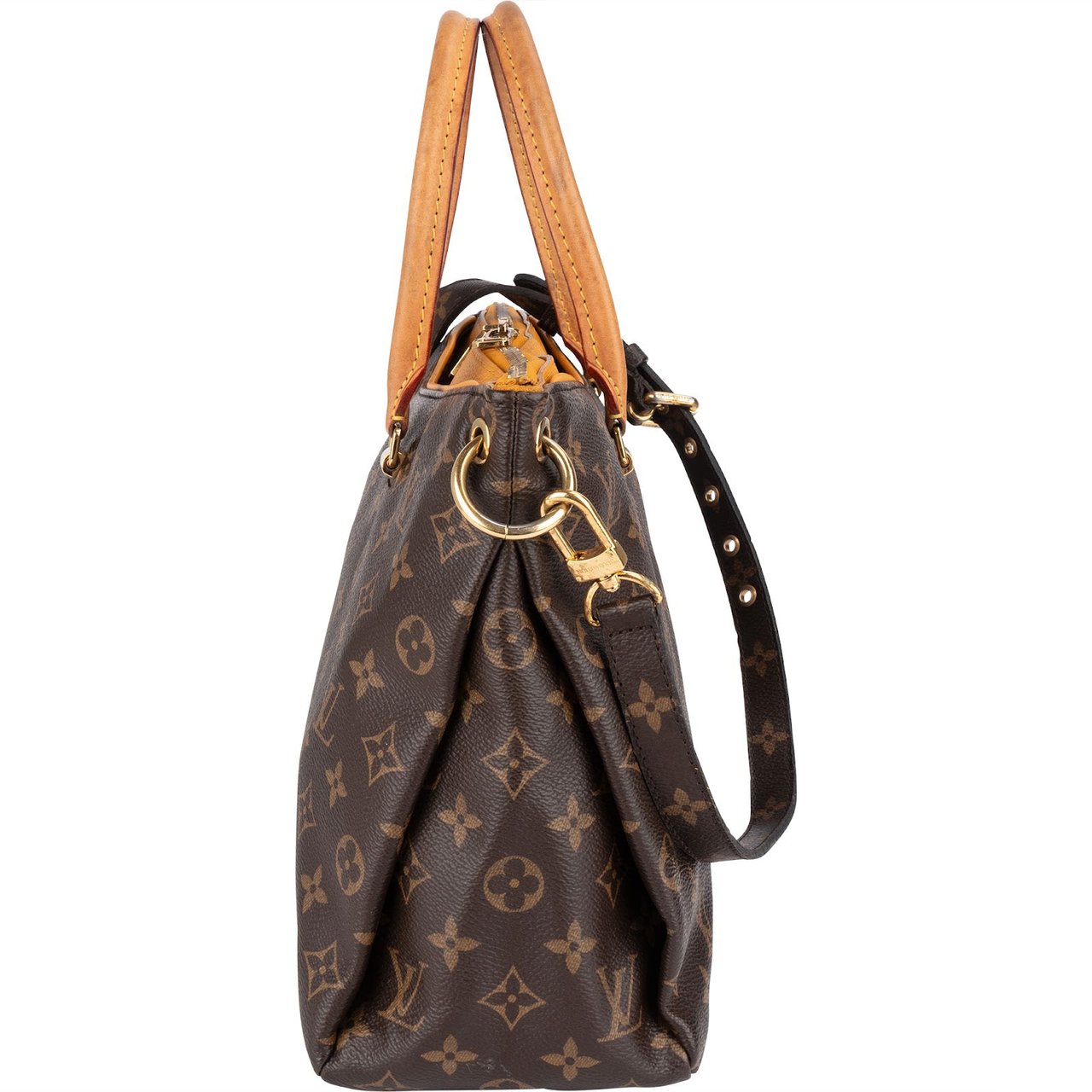 Louis Vuitton Monogram Canvas Pallas MM Handbag Bruin