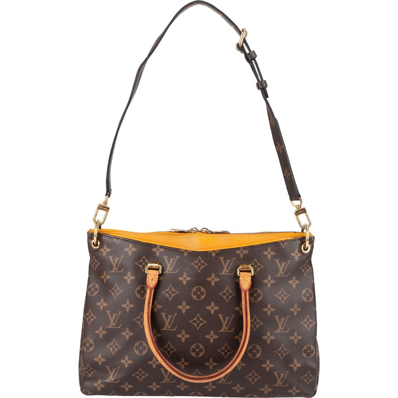 Louis Vuitton Monogram Canvas Pallas MM Handbag Bruin