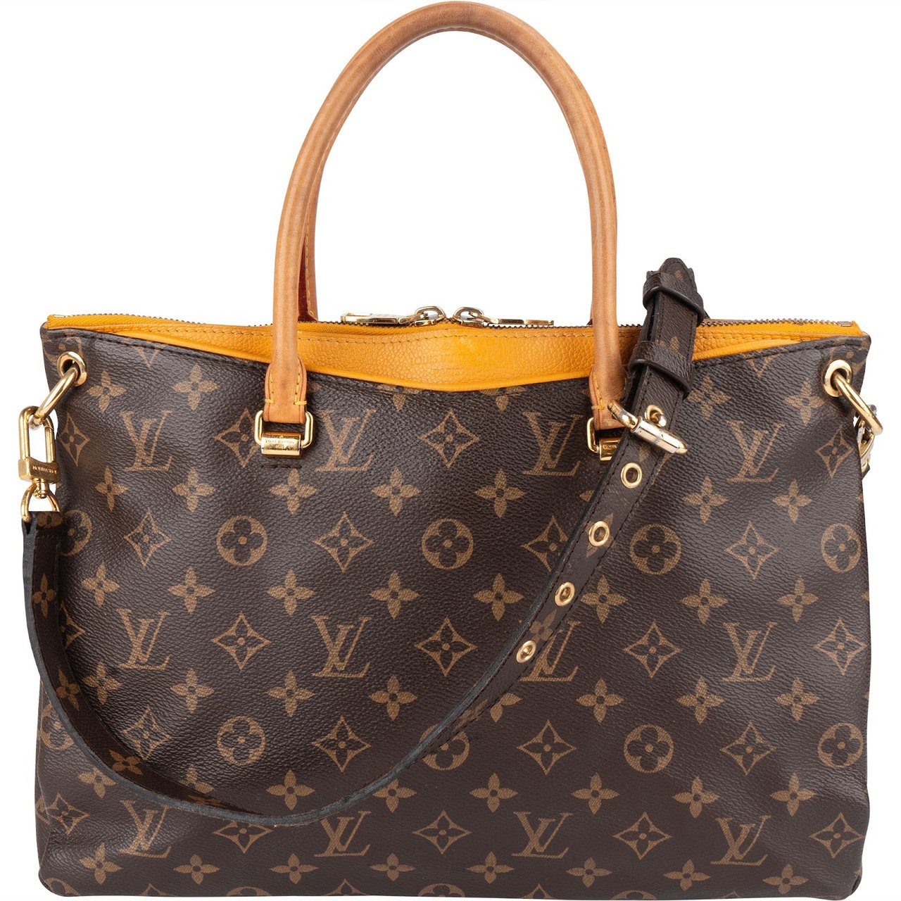 Louis Vuitton Monogram Canvas Pallas MM Handbag Bruin