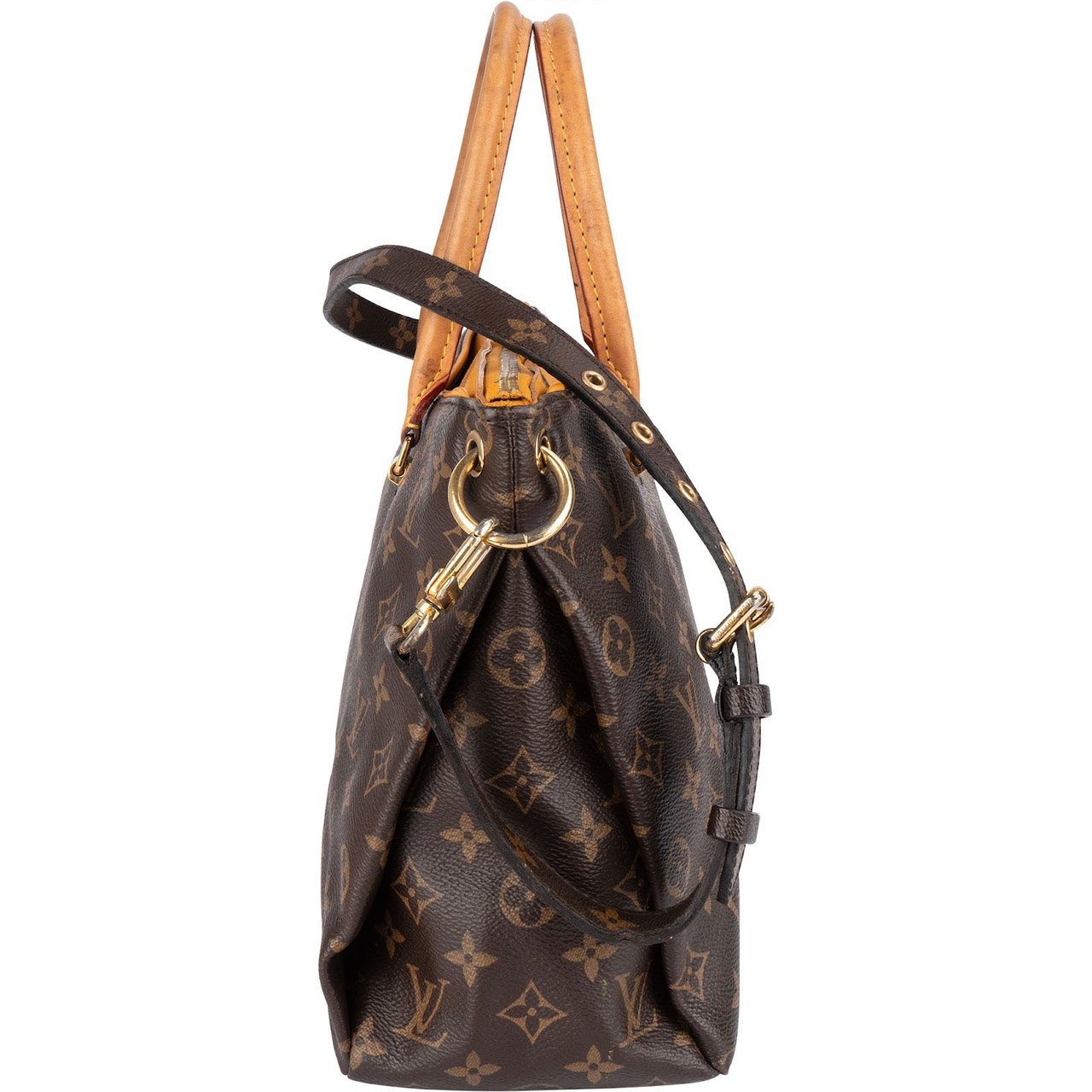 Louis Vuitton Louis Vuitton Monogram Canvas Pallas MM Handbag Bruin