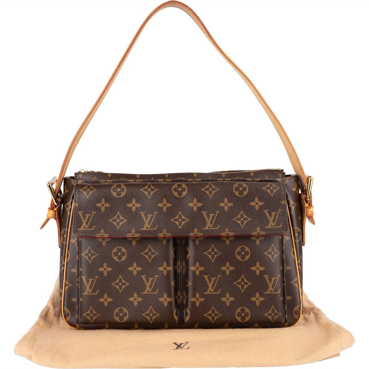 Louis Vuitton Louis Vuitton Monogram Canvas Viva Cite GM Shoulder Bag Bruin