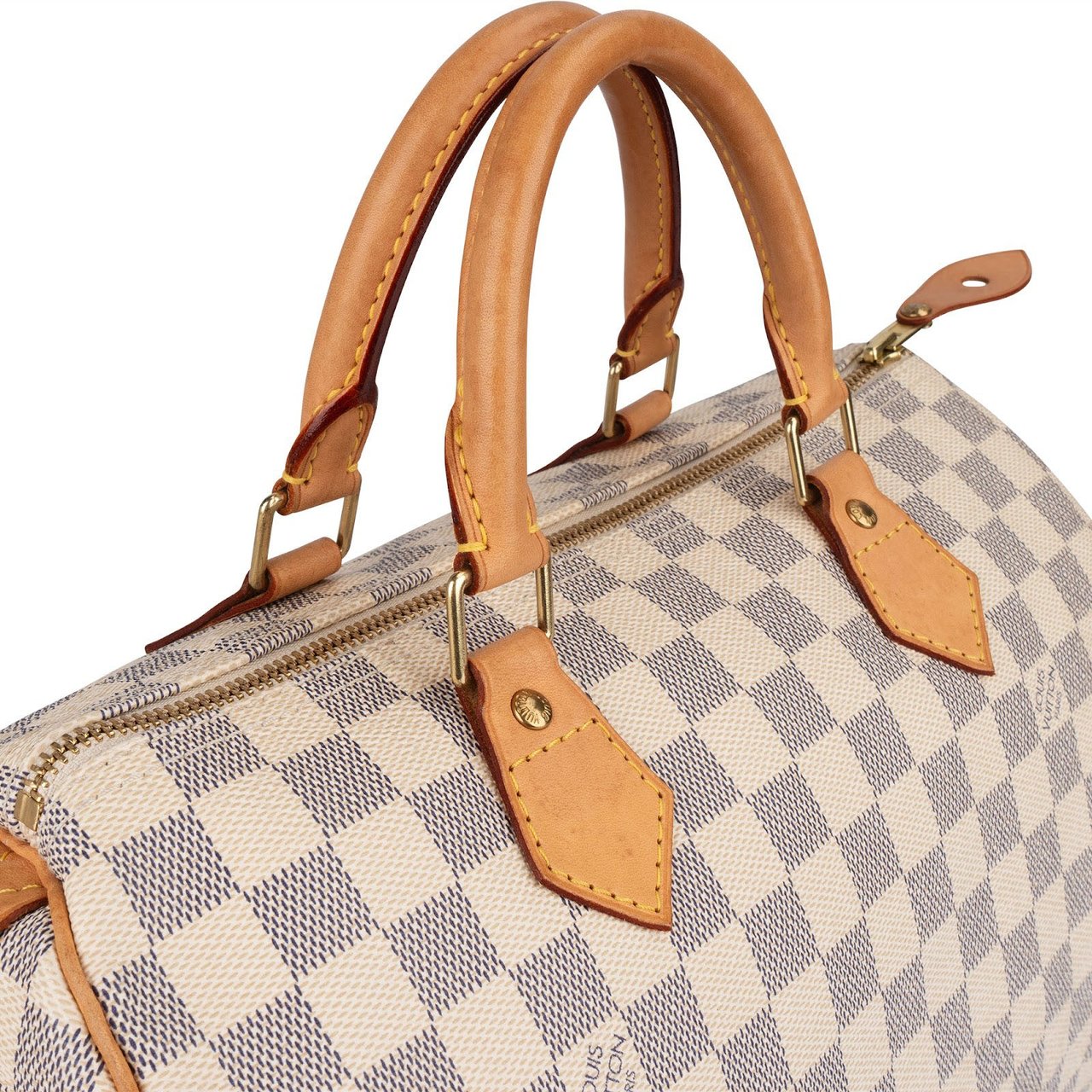Louis Vuitton Louis Vuitton Monogram Damier Azur Speedy 30 Handbag Beige