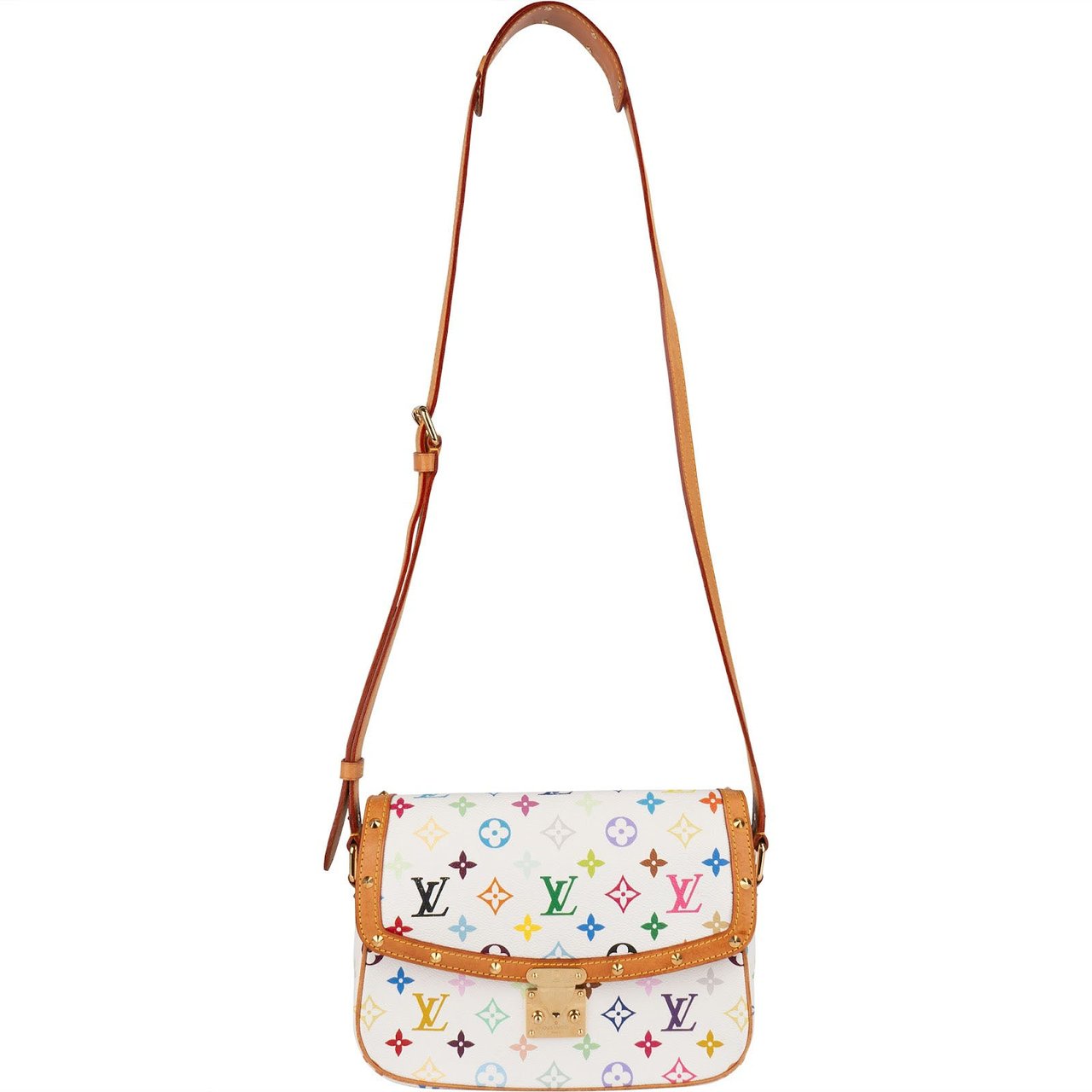 Louis Vuitton Louis Vuitton Monogram Canvas Murakami Multicolor Sologne Crossbody Bag Wit