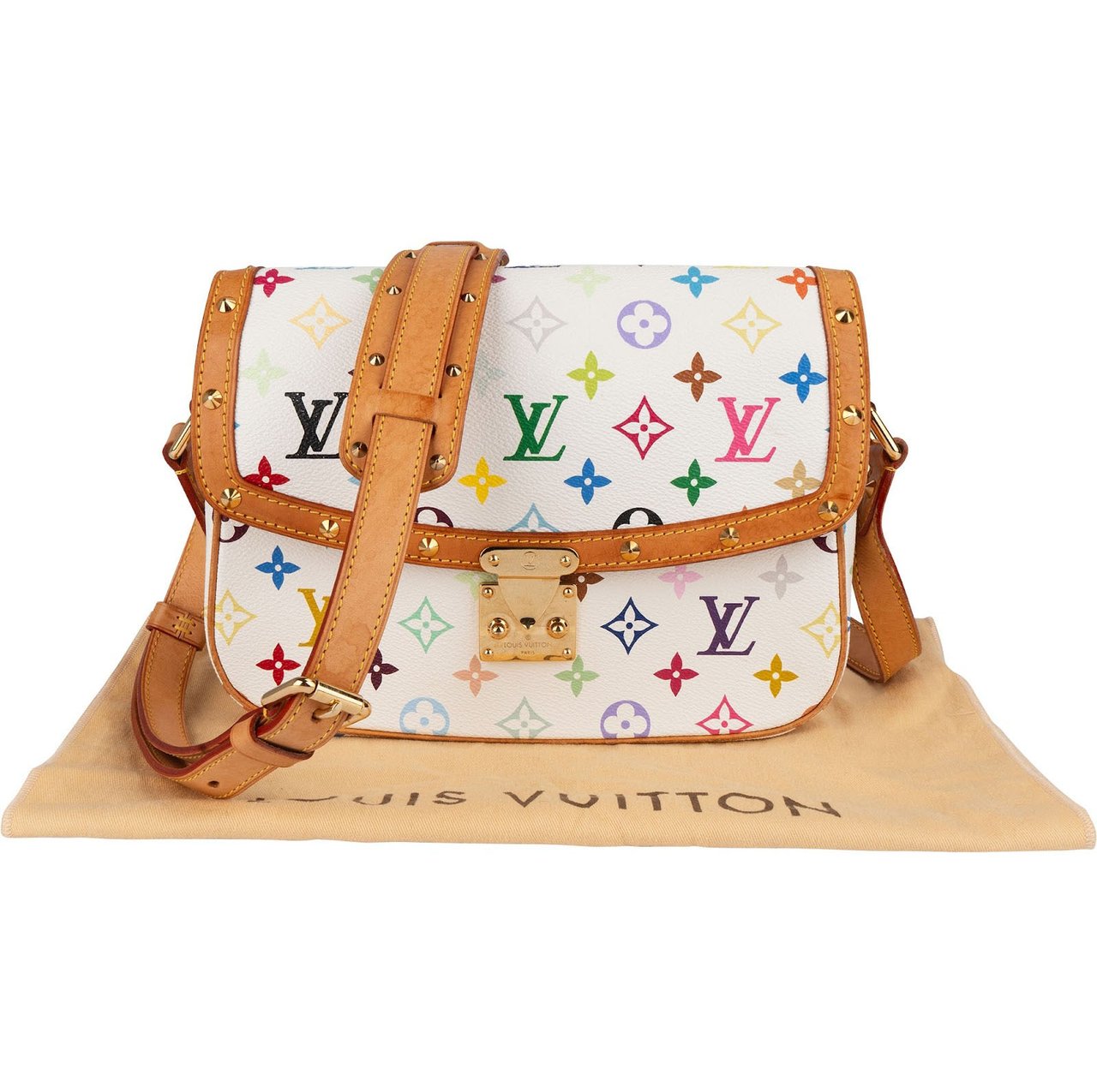 Louis Vuitton Louis Vuitton Monogram Canvas Murakami Multicolor Sologne Crossbody Bag Wit