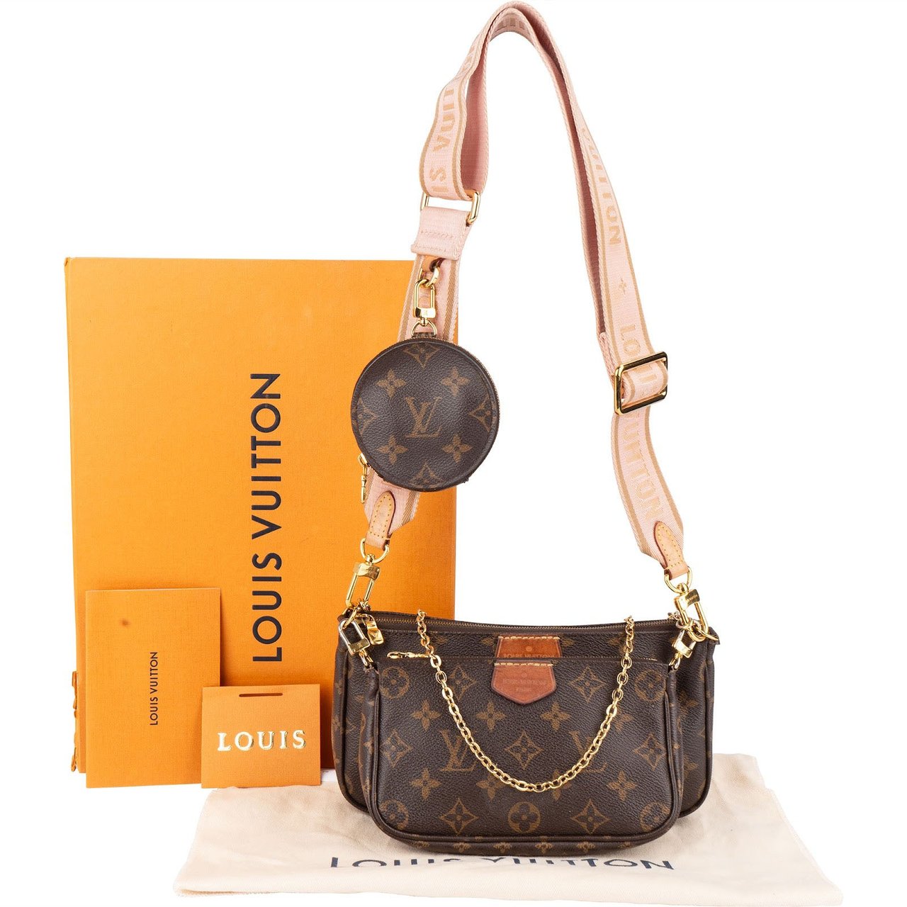 Louis Vuitton Louis Vuitton Monogram Canvas Multi Pochette Crossbody Bag Bruin