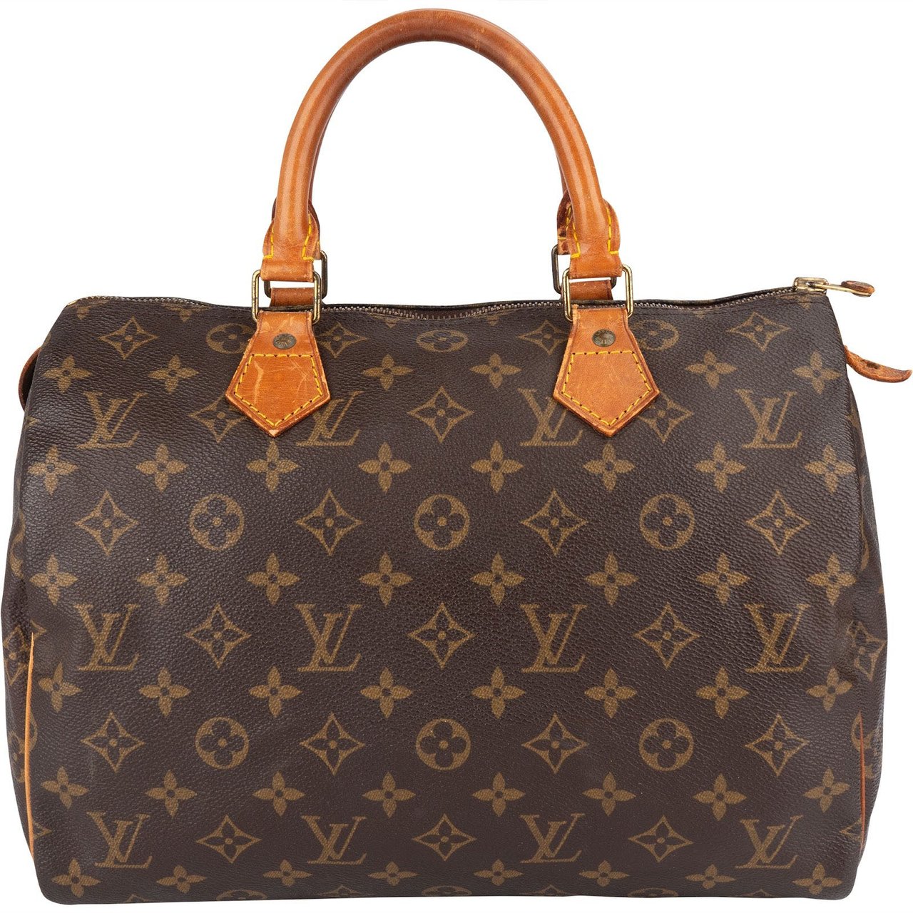 Louis Vuitton Louis Vuitton Monogram Canvas Speedy 30 Handbag Bruin