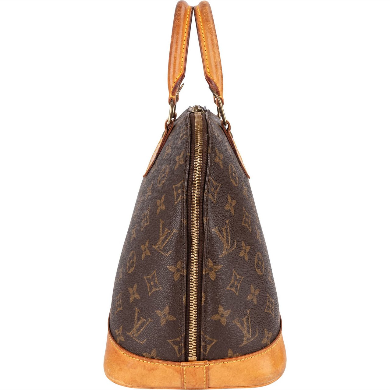 Louis Vuitton Louis Vuitton Monogram Canvas Alma PM Handbag Bruin