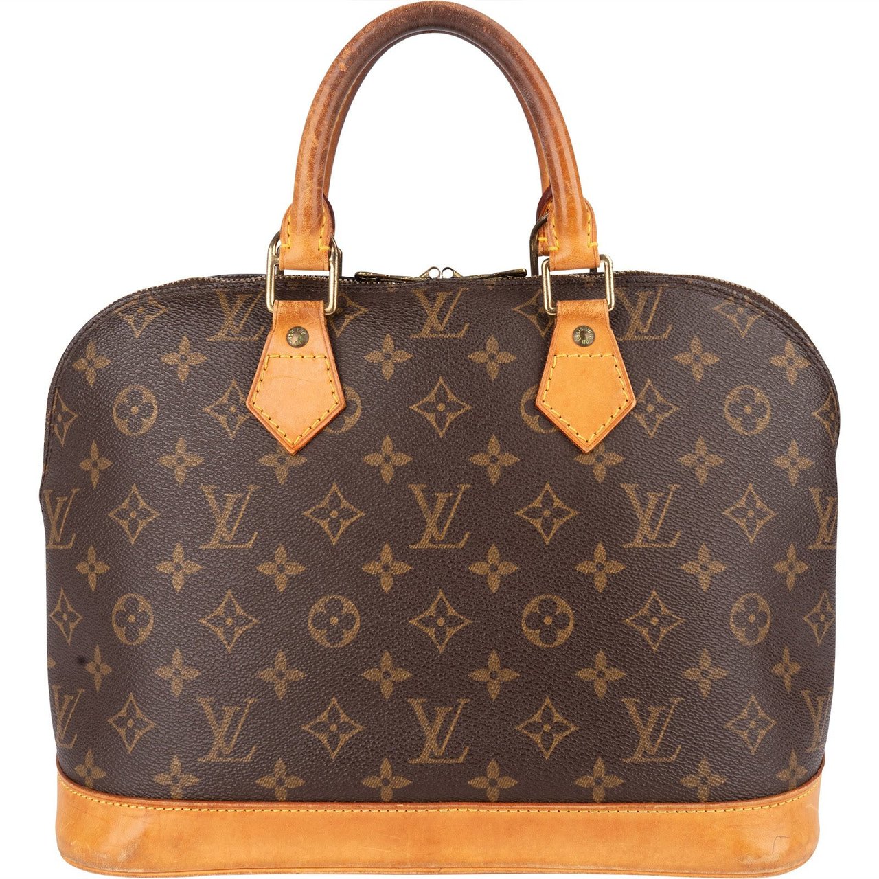 Louis Vuitton Louis Vuitton Monogram Canvas Alma PM Handbag Bruin