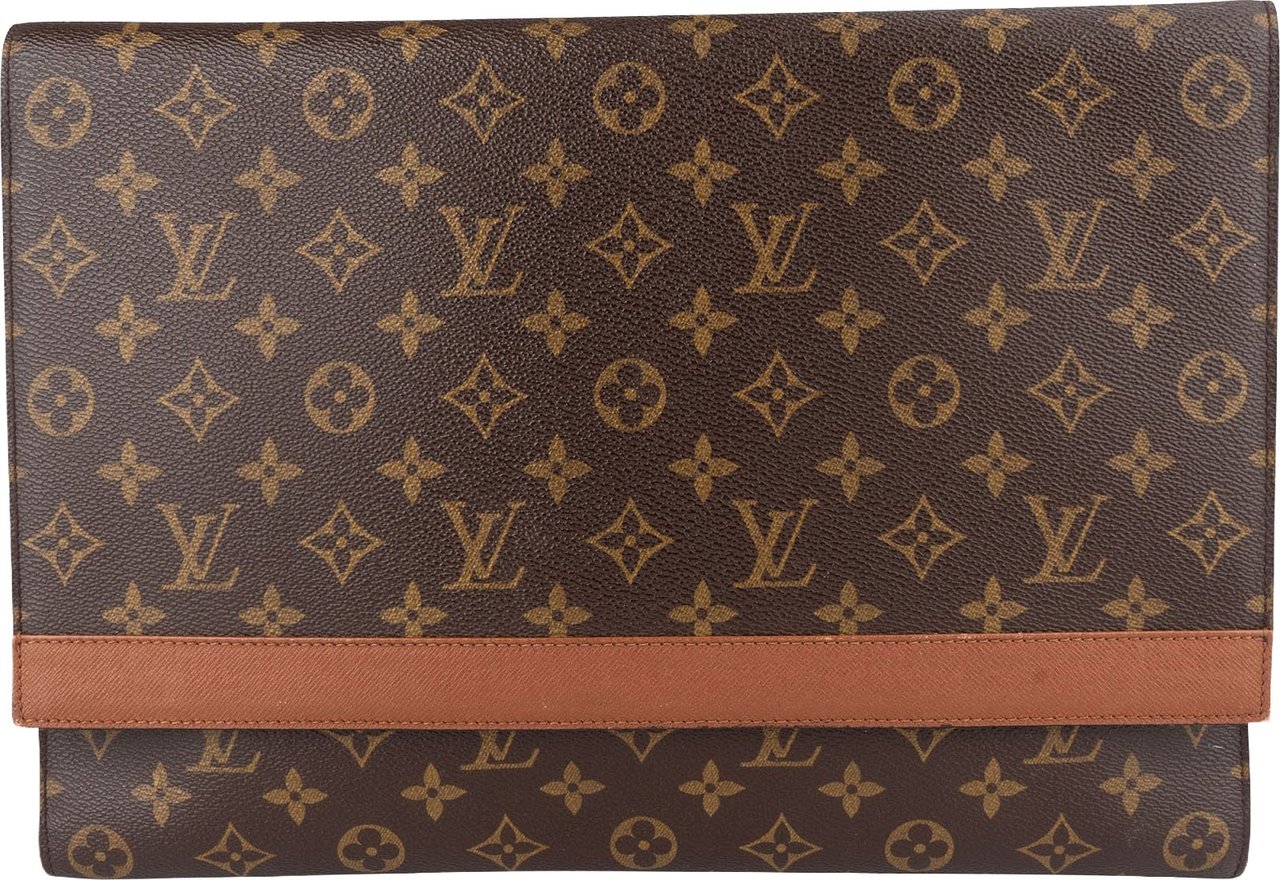 Louis Vuitton Louis Vuitton Monogram Canvas Porte Documents Laptop Clutch Bruin
