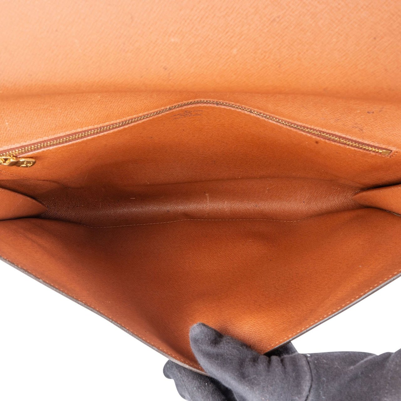 Louis Vuitton Louis Vuitton Monogram Canvas Porte Documents Laptop Clutch Bruin