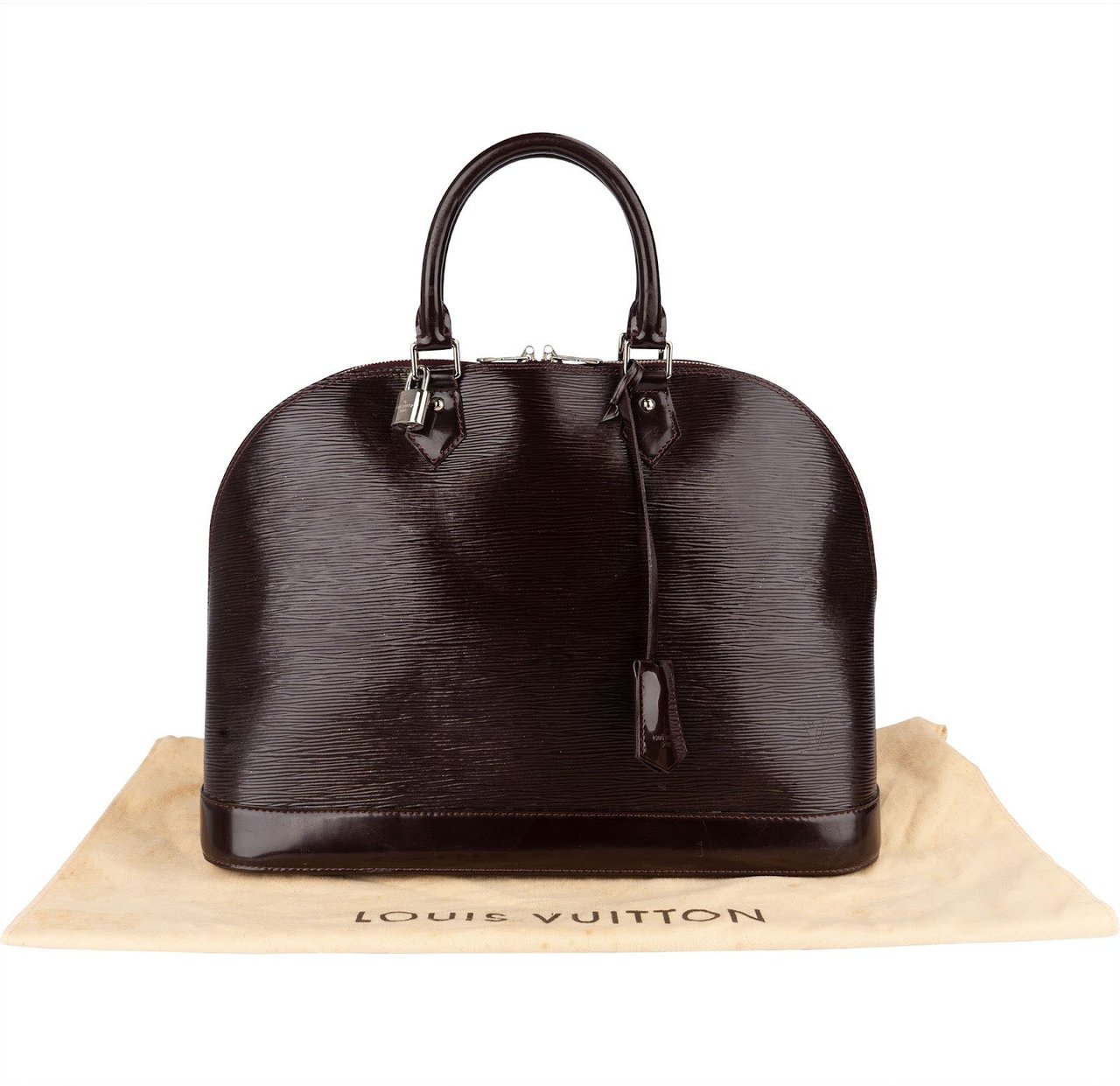 Louis Vuitton Louis Vuitton Prune Electric Epi Leather Alma GM Handbag Divers