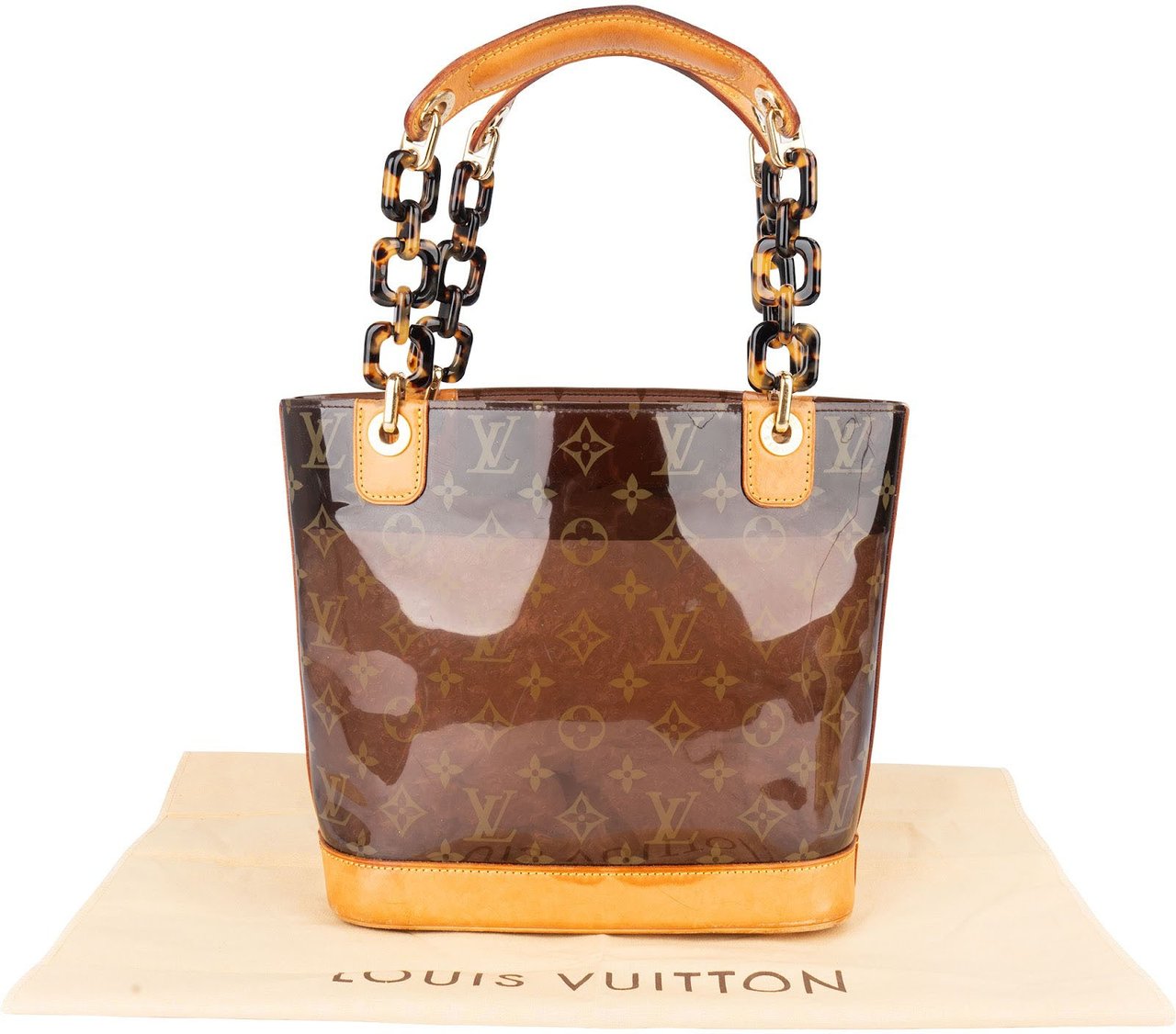Louis Vuitton Louis Vuitton Monogram Vinyl Sac Cabas Ambre PM Handbag Bruin
