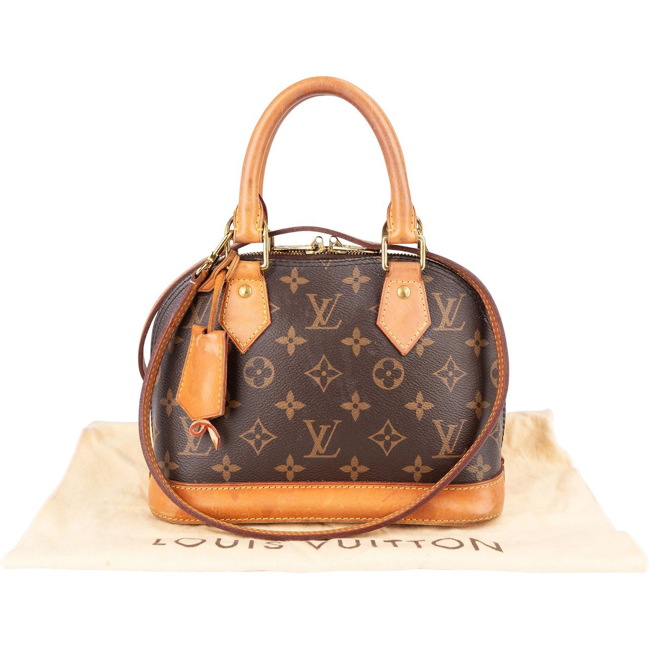 Louis Vuitton Monogram Canvas Alma BB Handbag Bruin