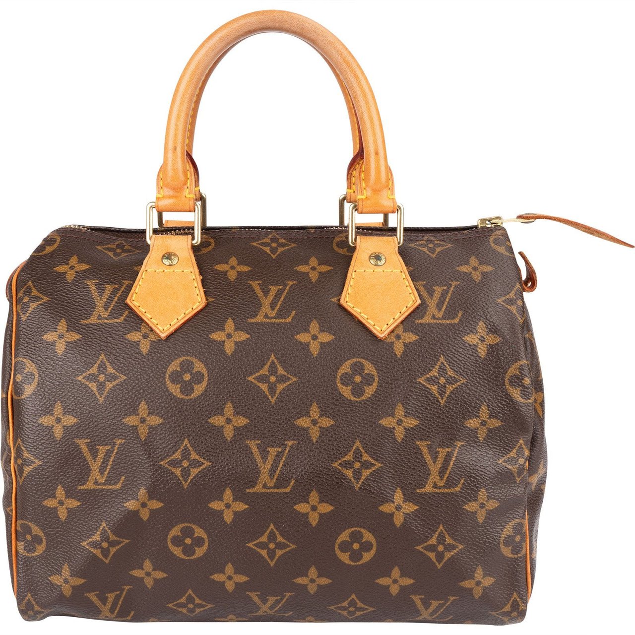 Louis Vuitton Louis Vuitton Monogram Canvas Speedy 25 Handbag Bruin
