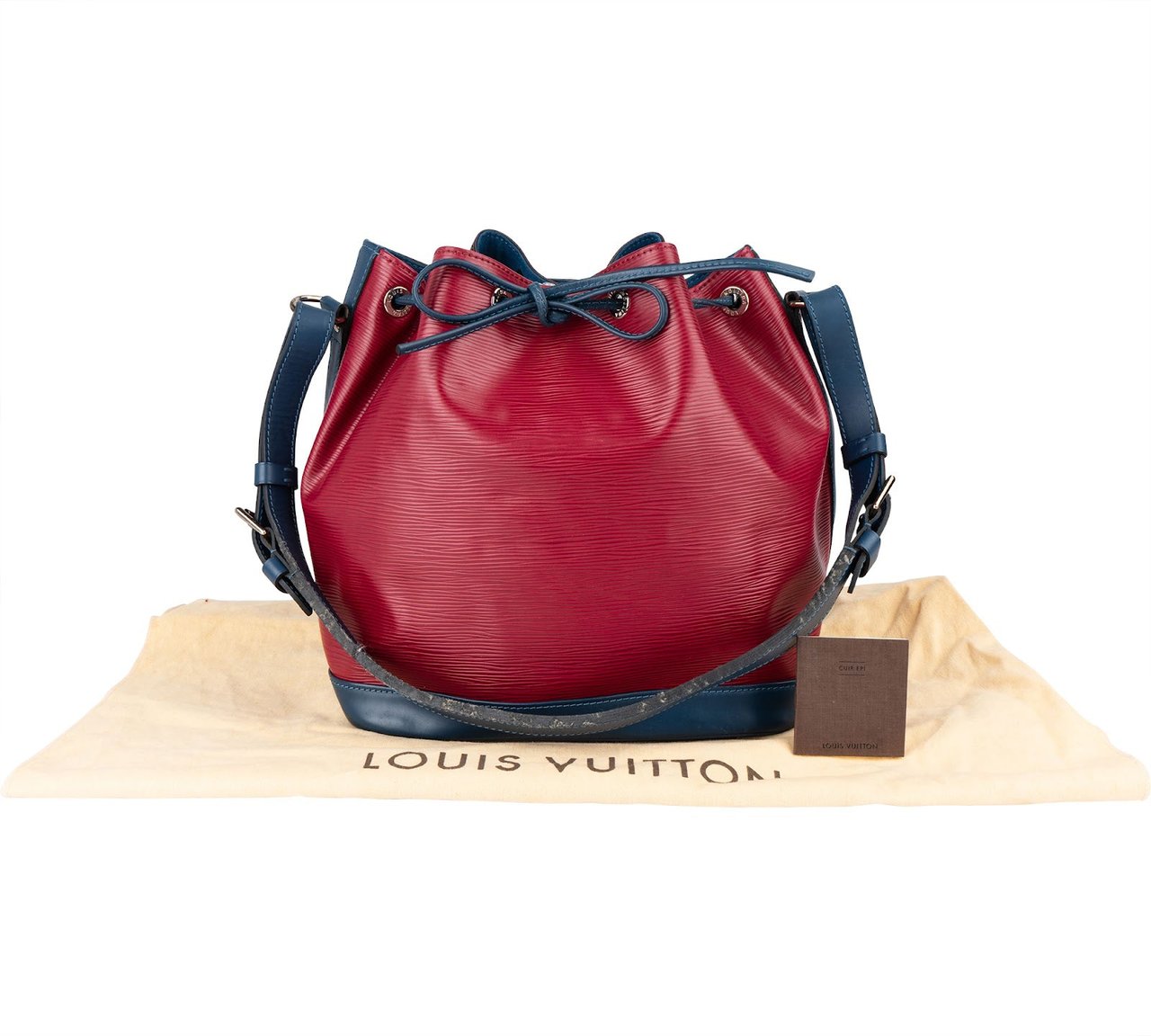 Louis Vuitton Bicolor Epi Leather NM Sac Noe Shoulder Bag Rood