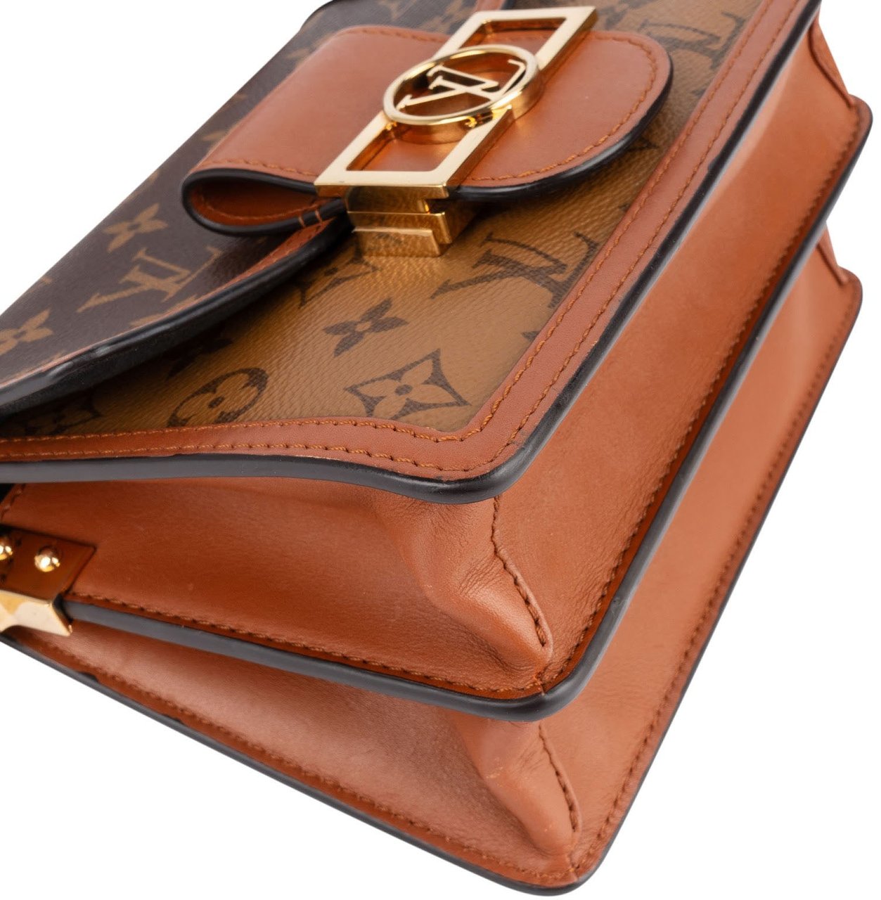 Louis Vuitton Louis Vuitton Monogram Reverse Canvas Dauphine PM Crossbody Bag Bruin