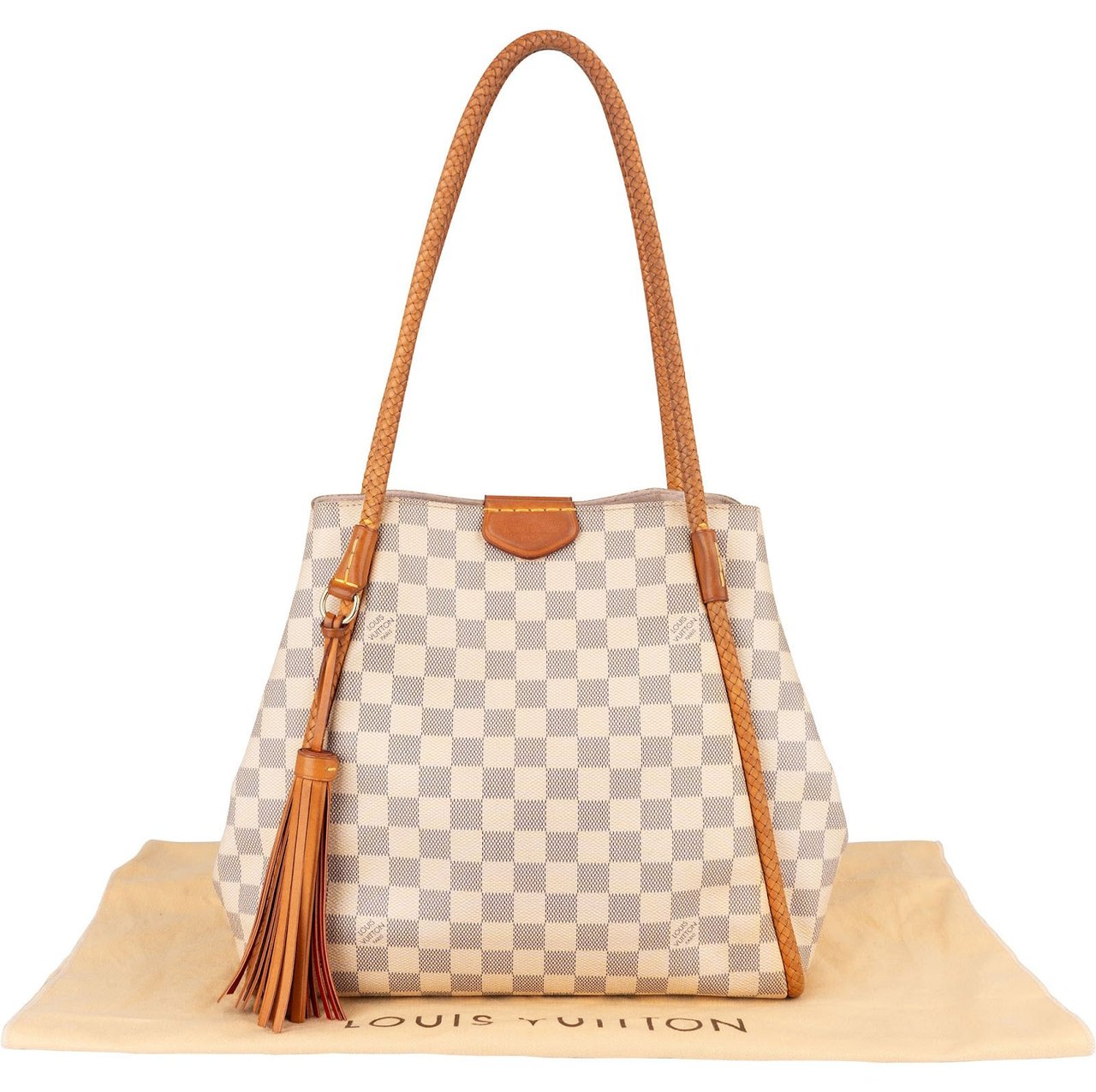 Louis Vuitton Louis Vuitton Monogram Damier Azur Canvas Propriano Shoulder Bag Beige