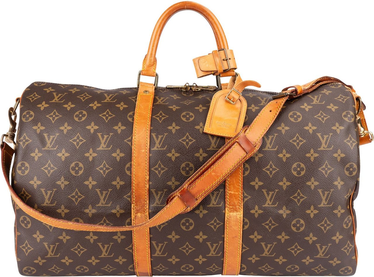 Louis Vuitton Louis Vuitton Monogram Canvas Keepall 50 Bandoulière Travel Bag Bruin