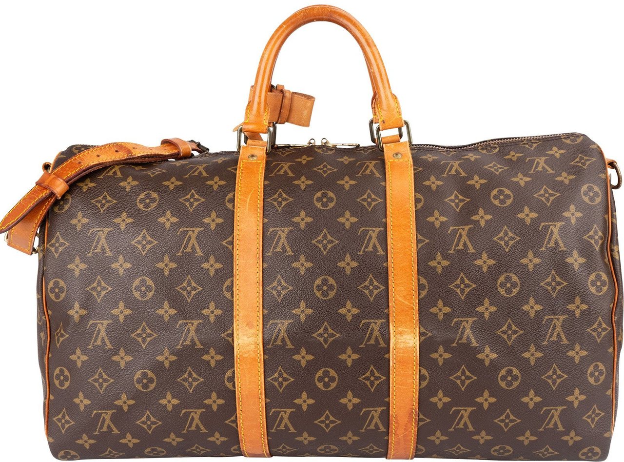 Louis Vuitton Louis Vuitton Monogram Canvas Keepall 50 Bandoulière Travel Bag Bruin