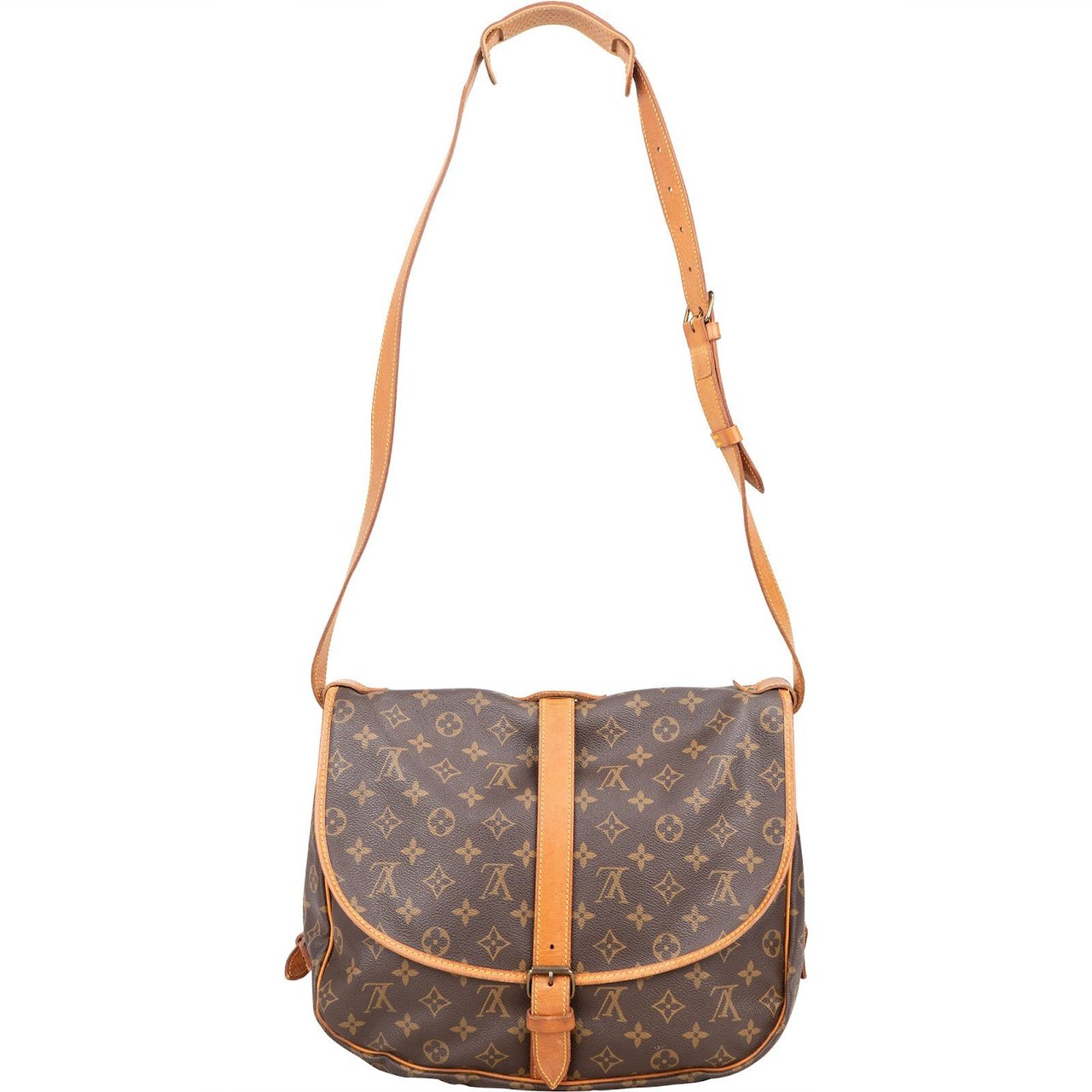 Louis Vuitton Louis Vuitton Monogram Canvas Saumur 35 Crossbody Bag Bruin