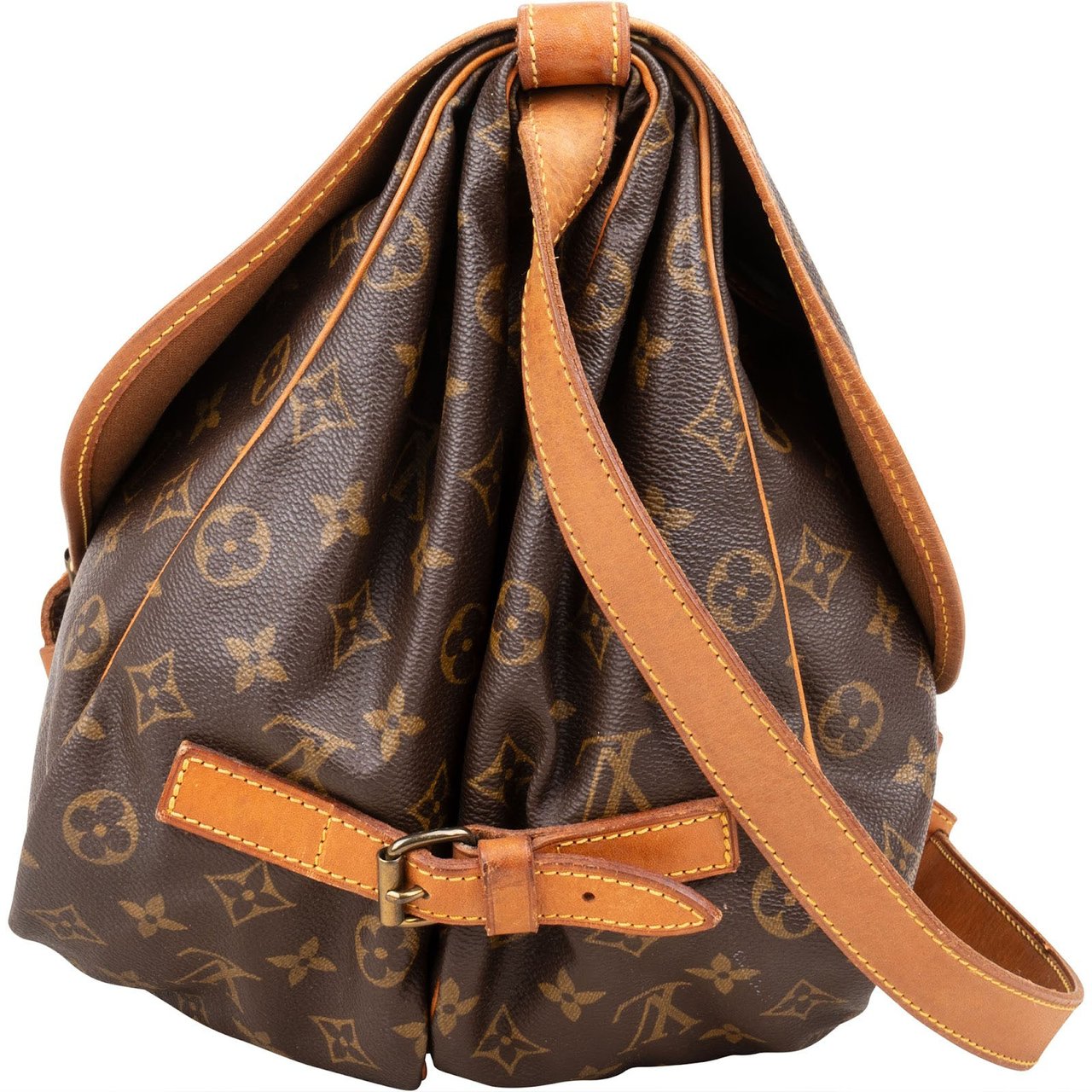 Louis Vuitton Louis Vuitton Monogram Canvas Saumur 35 Crossbody Bag Bruin
