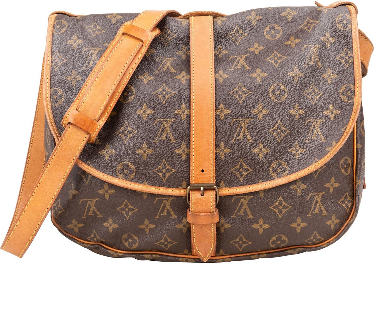 Louis Vuitton Louis Vuitton Monogram Canvas Saumur 35 Crossbody Bag Bruin