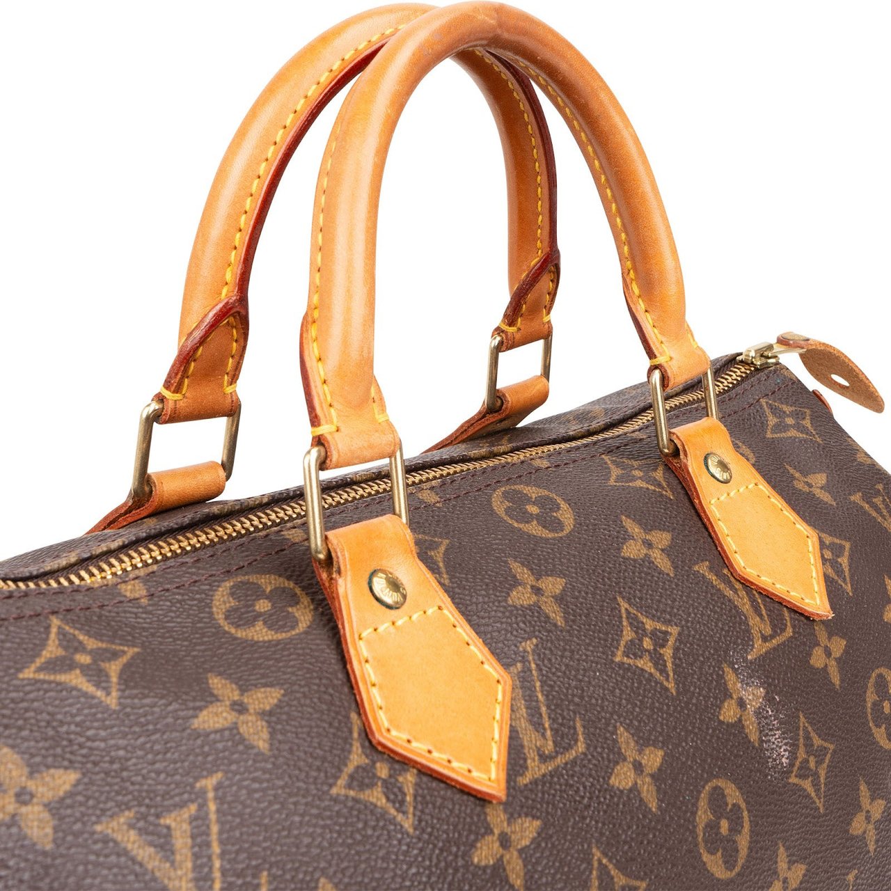Louis Vuitton Louis Vuitton Monogram Canvas Speedy 30 Handbag Bruin
